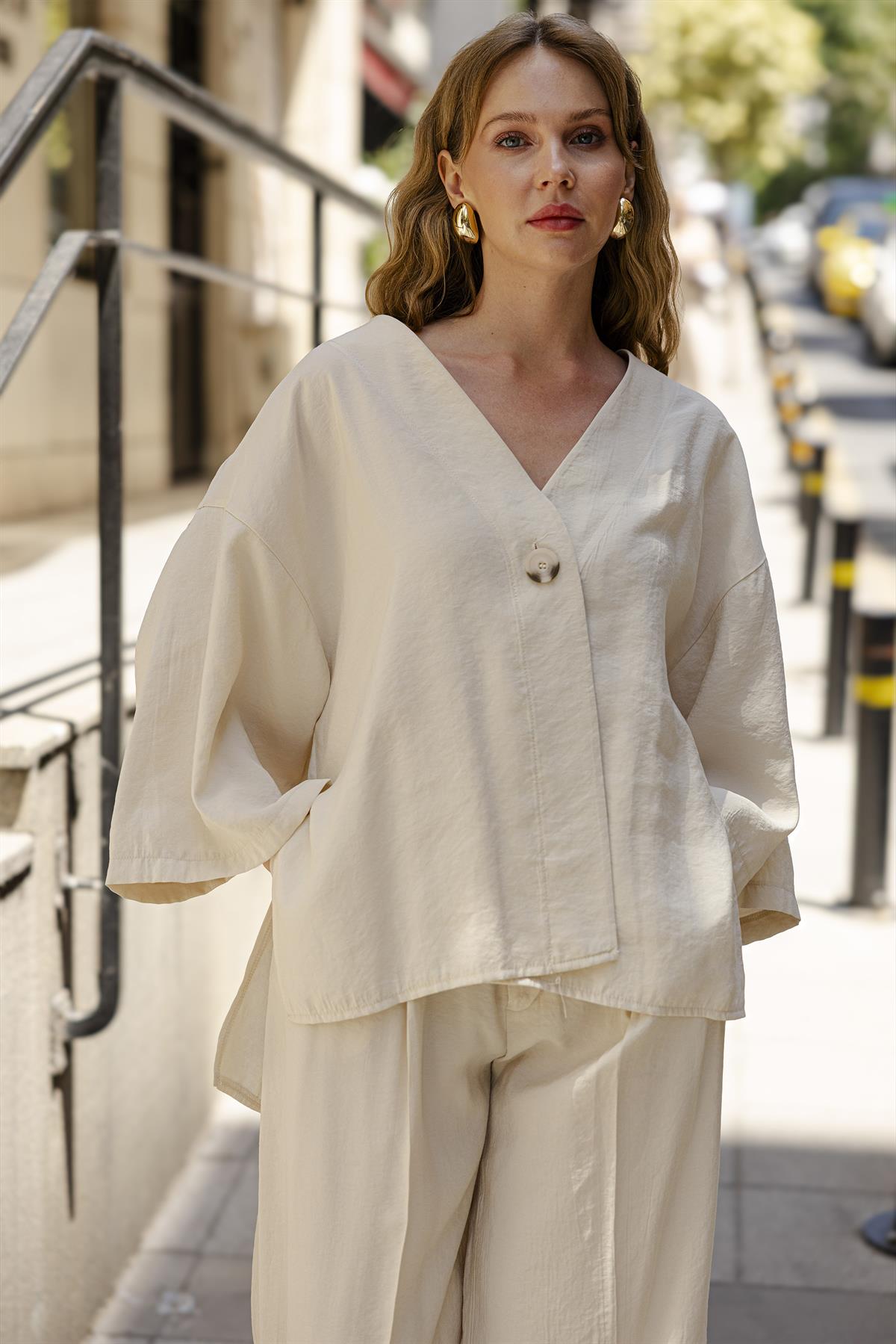 51173 BLUZ PANTOLON TAKIM TAŞ