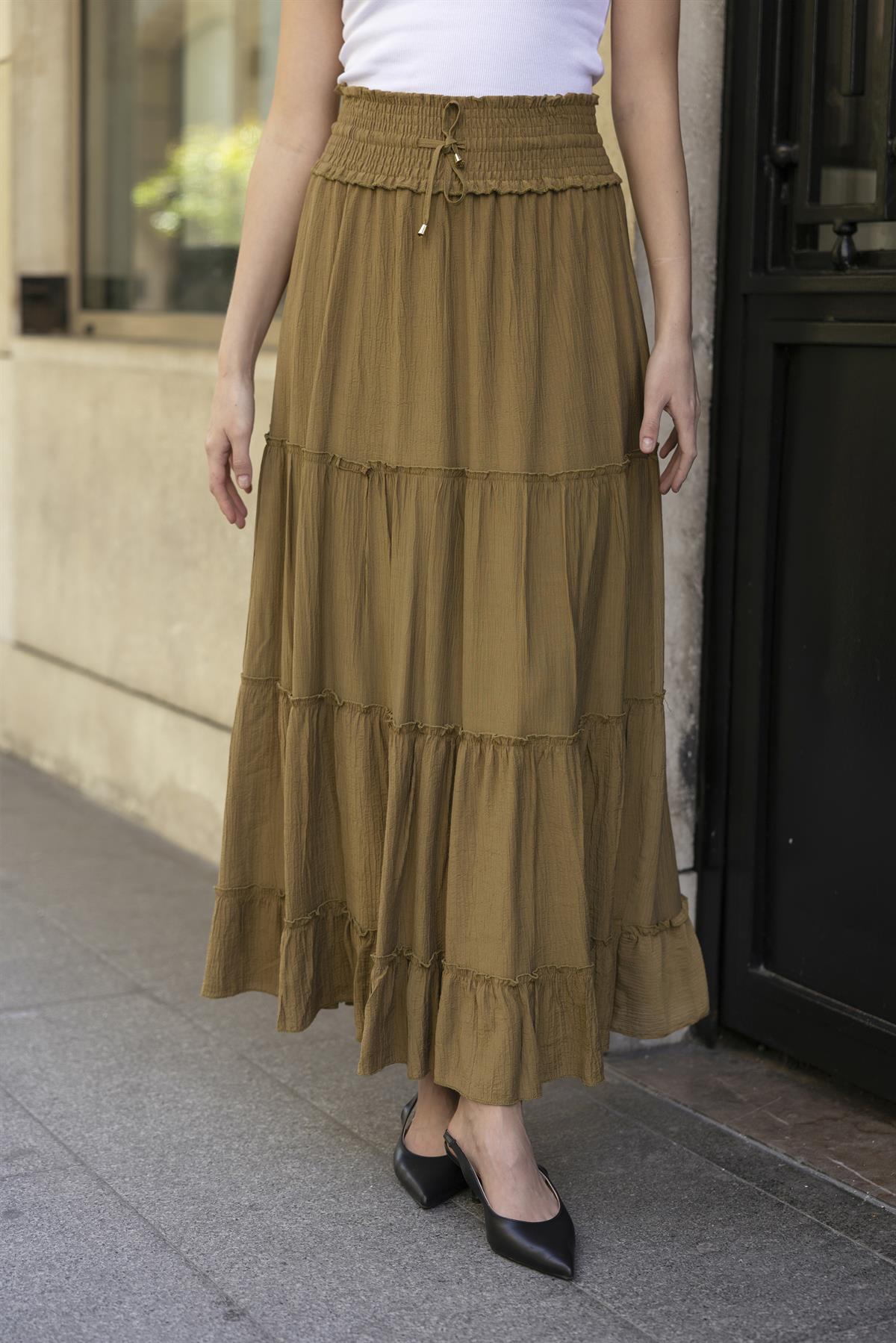 3295 GİPE KEMERLİ PARÇALI ETEK TABA