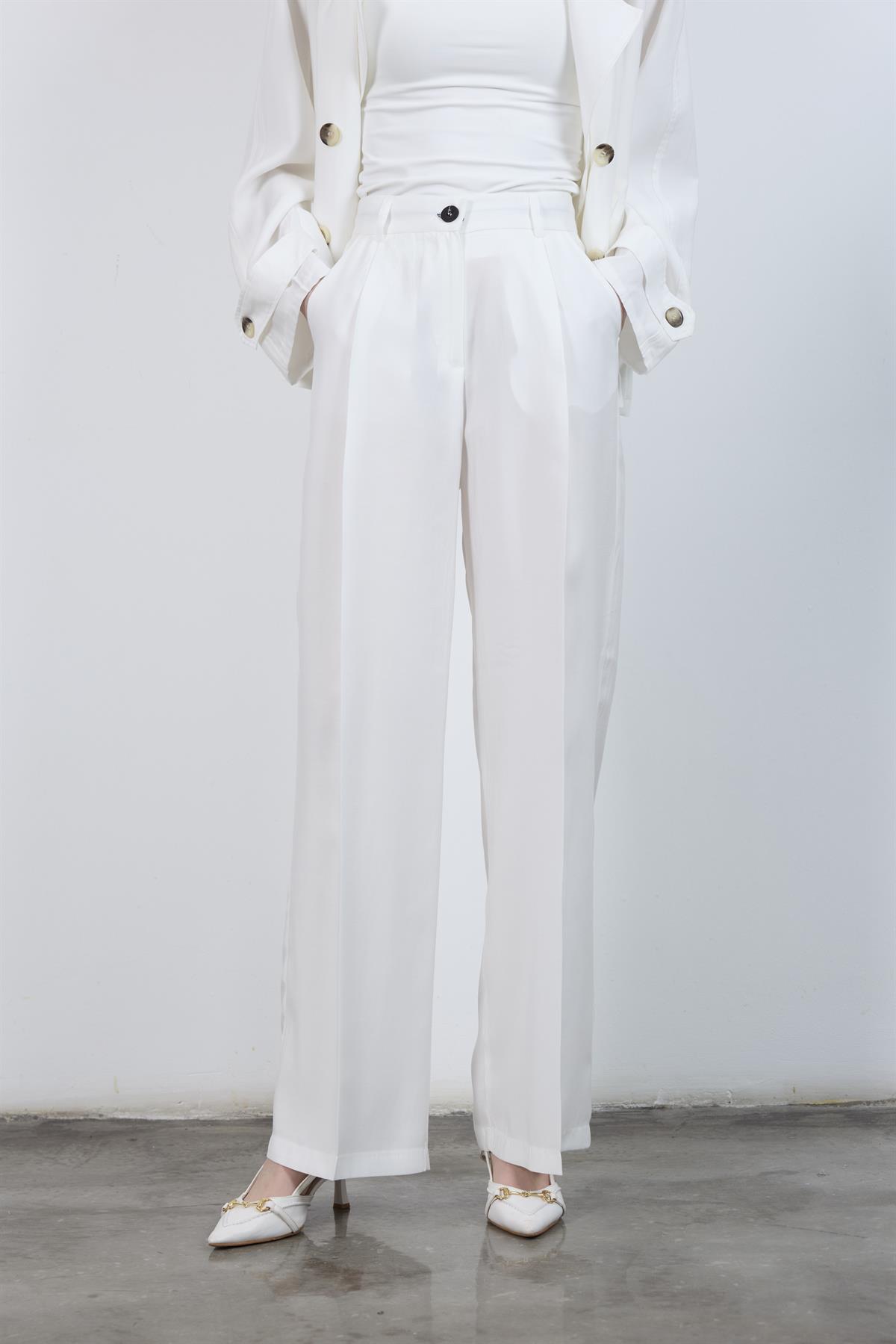 51020 TENCEL PANTOLON EKRU