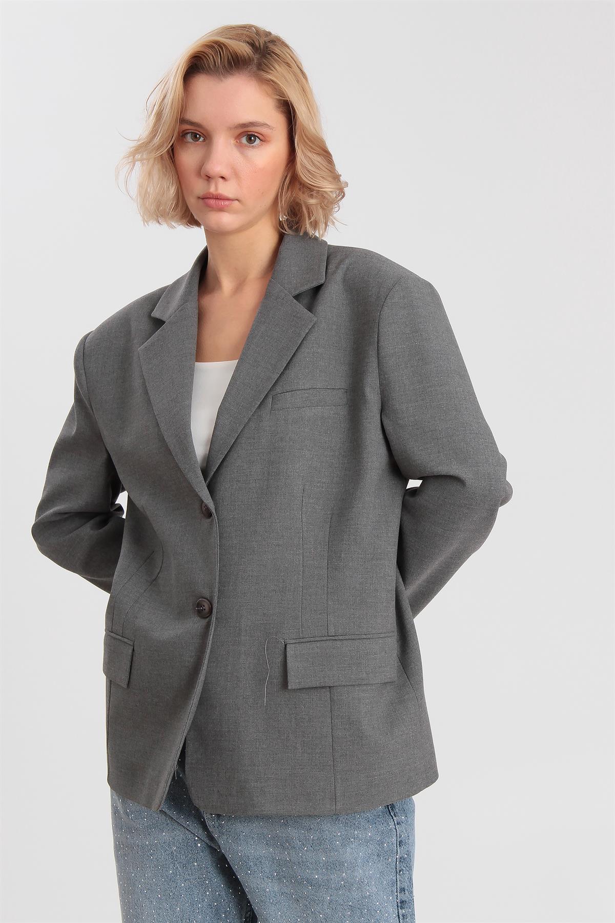 9281 POLİVİSKON CEKET ANTRASİT