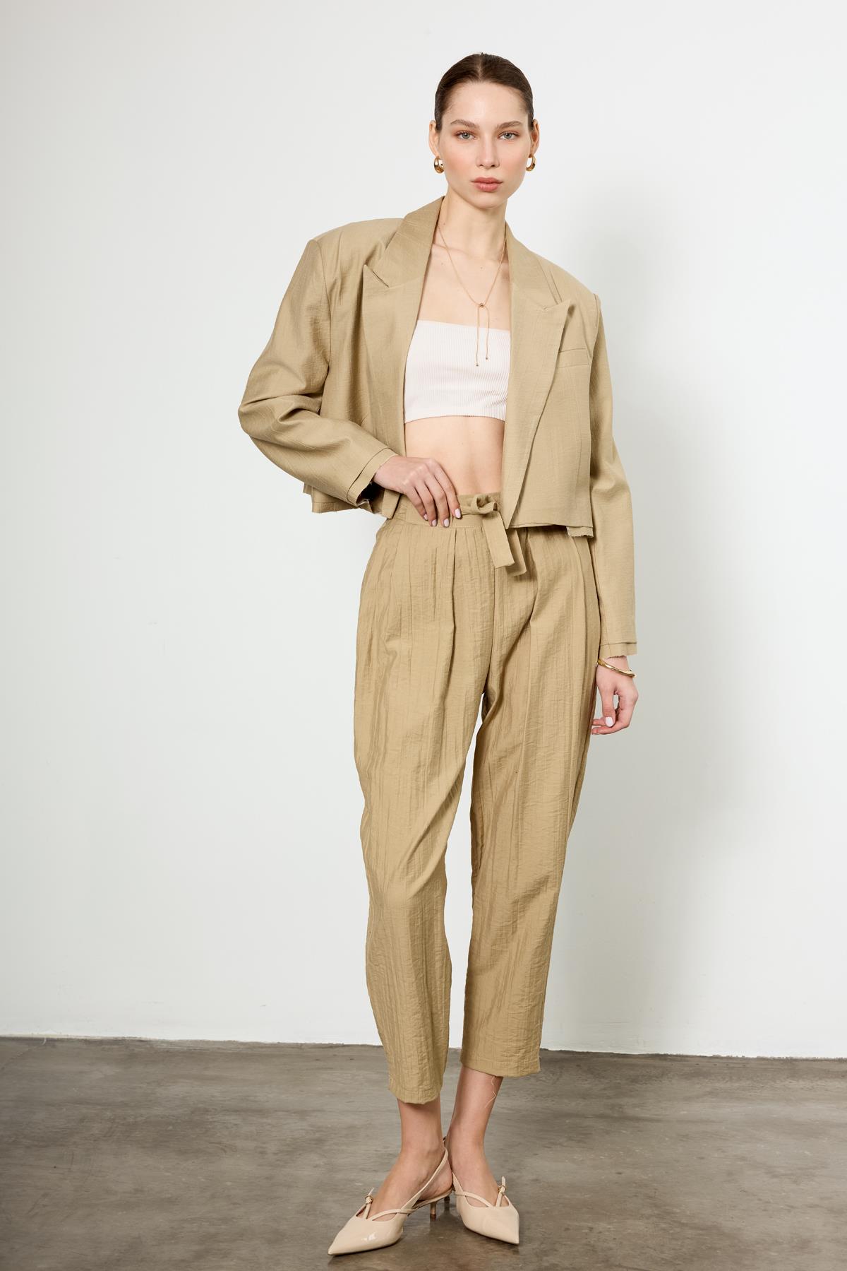 9557 CROP CEKET PANTOLON TAKIM HAKİ