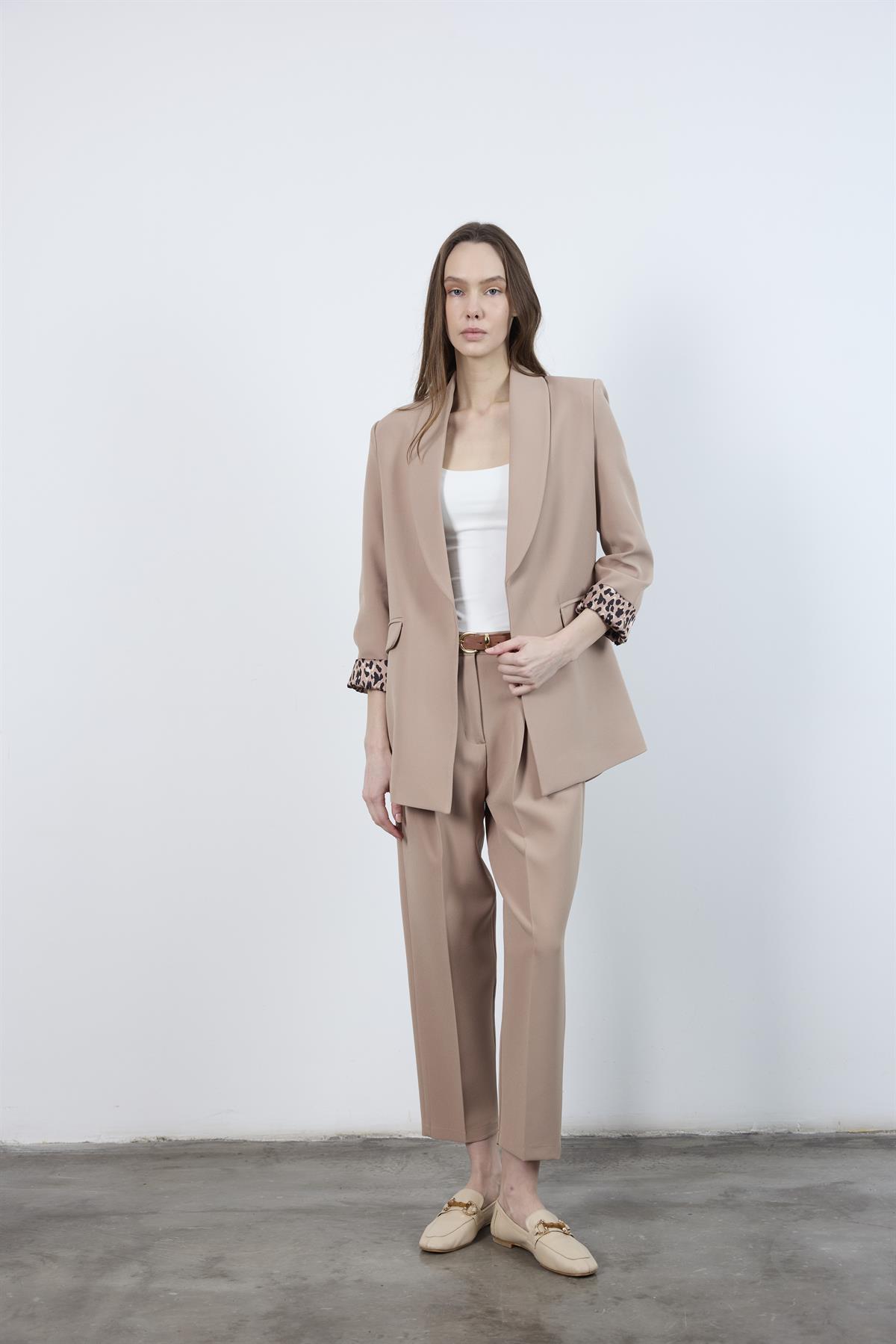 9227 ŞAL YAKA CEKET BEJ