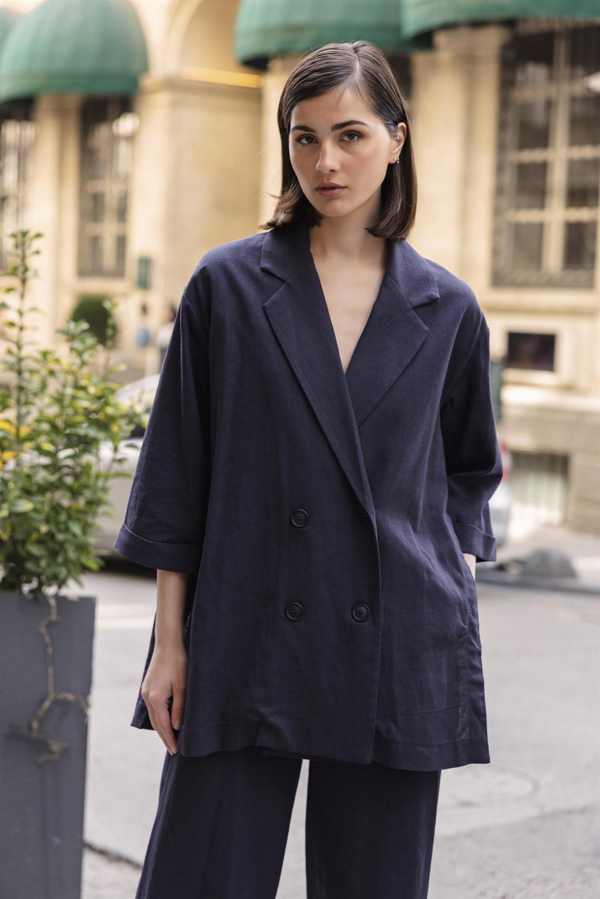 9450 KRUVAZE CEKET PANTOLON TAKIM LACİVERT