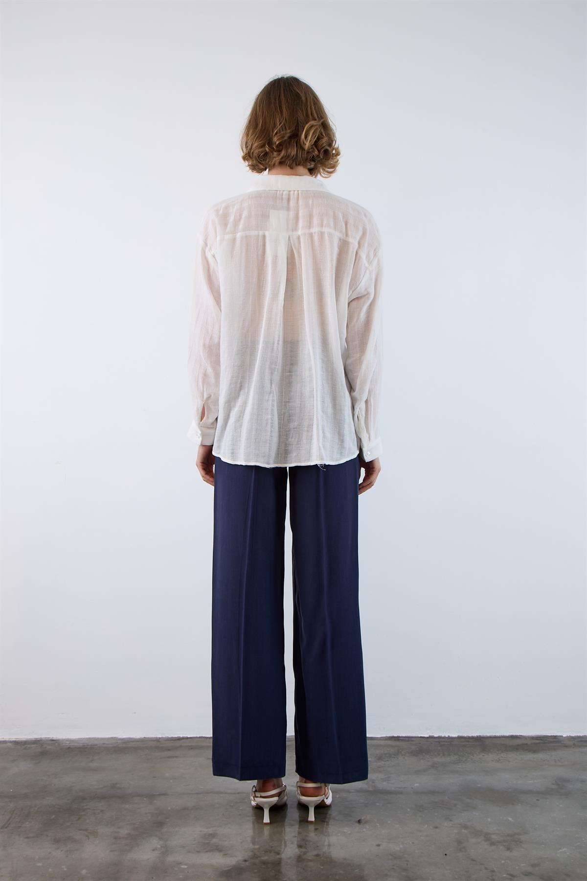 4957 OVERSIZE GÖMLEK BEYAZ