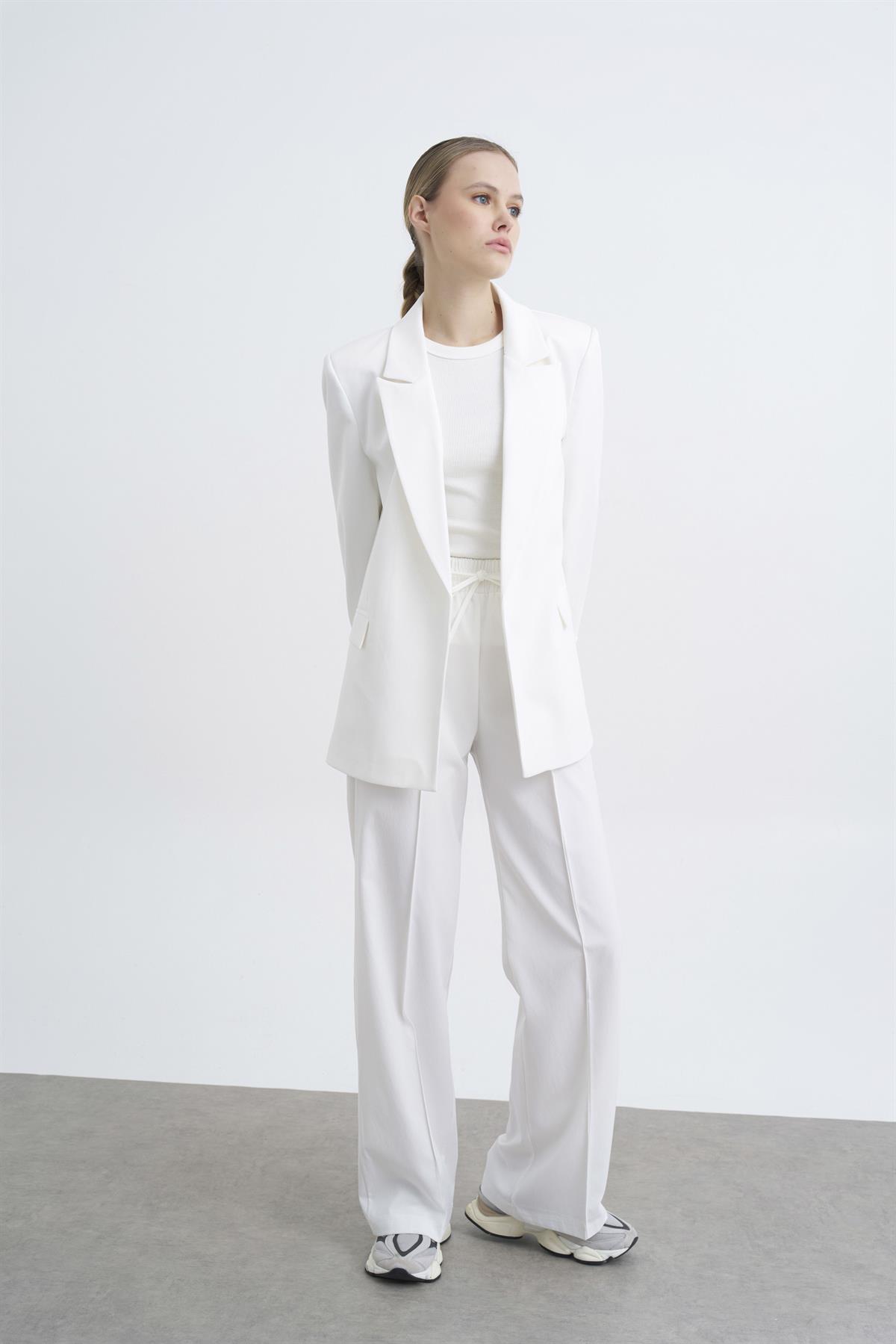 50741 POLİVİSKON PANTOLON BEYAZ