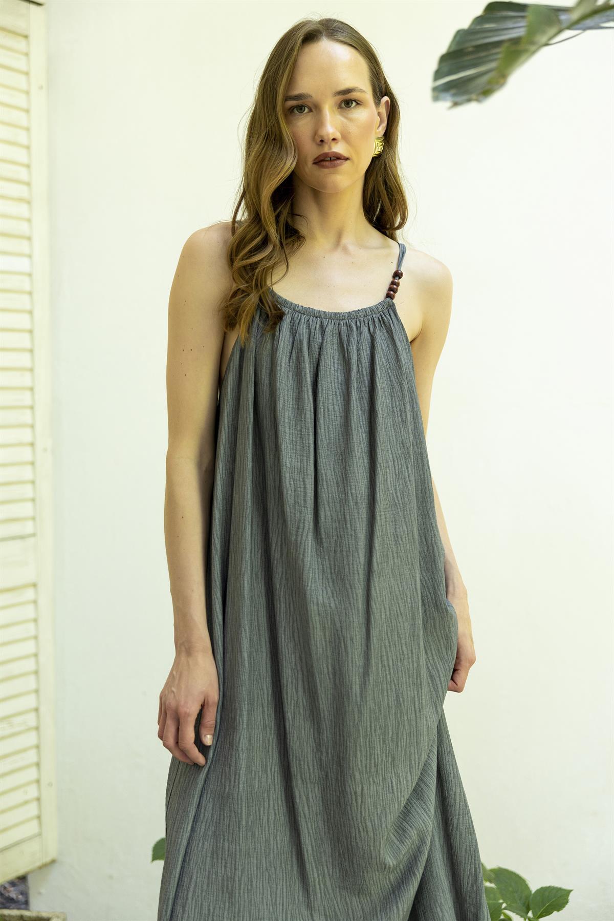 3314 ASKILI ELBİSE ANTRASİT