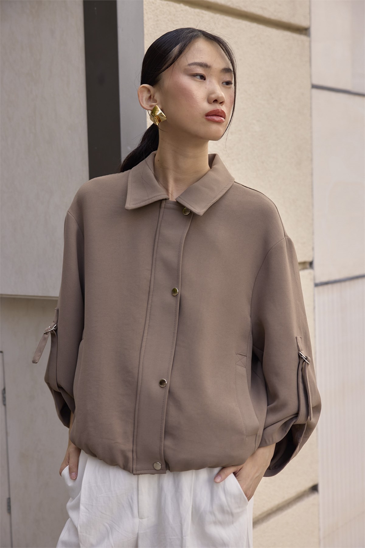 9741 TOKALI BAMBER CEKET CAMEL