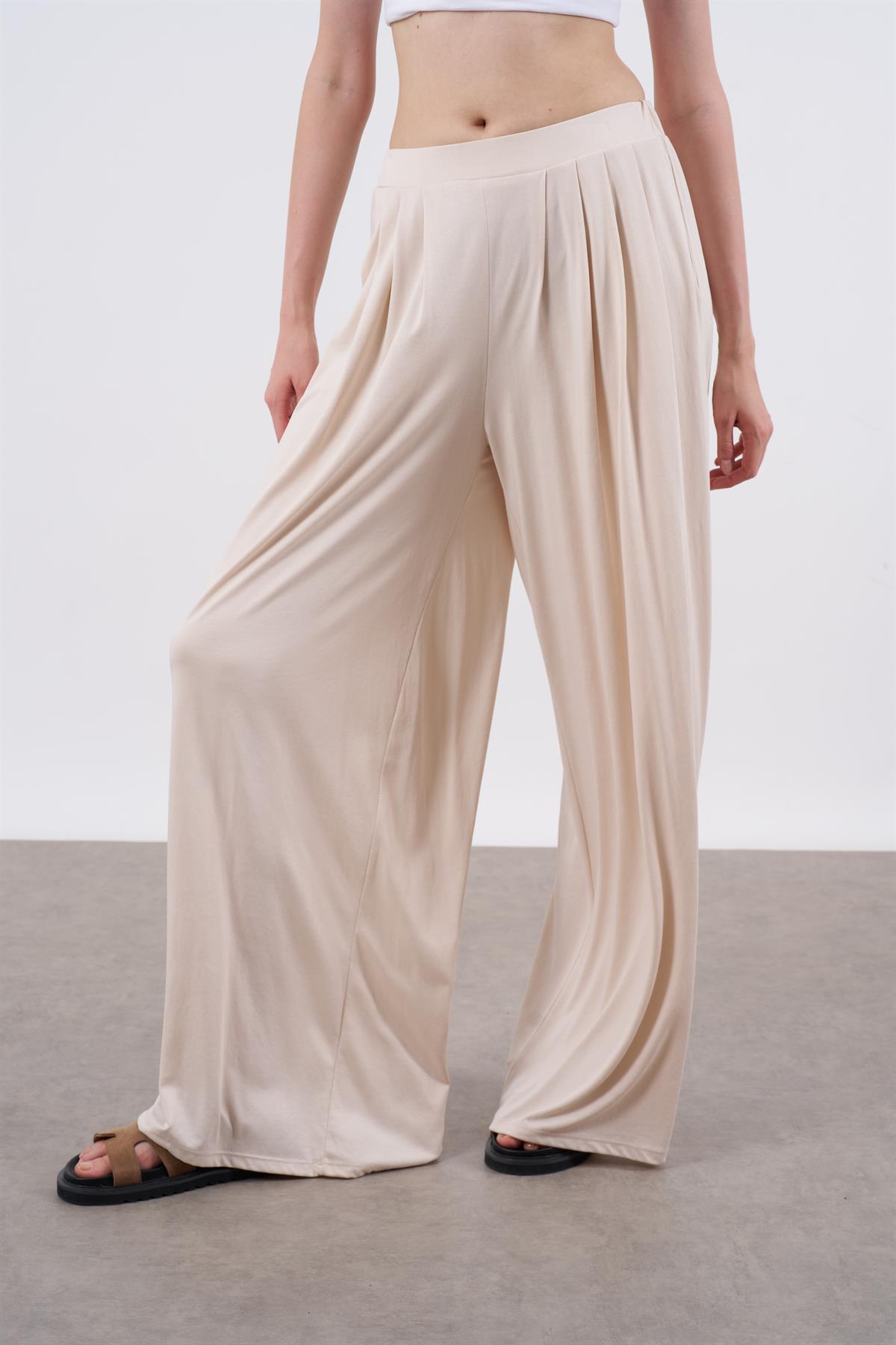 51049 PİLİLİ SALAŞ PANTOLON TAŞ