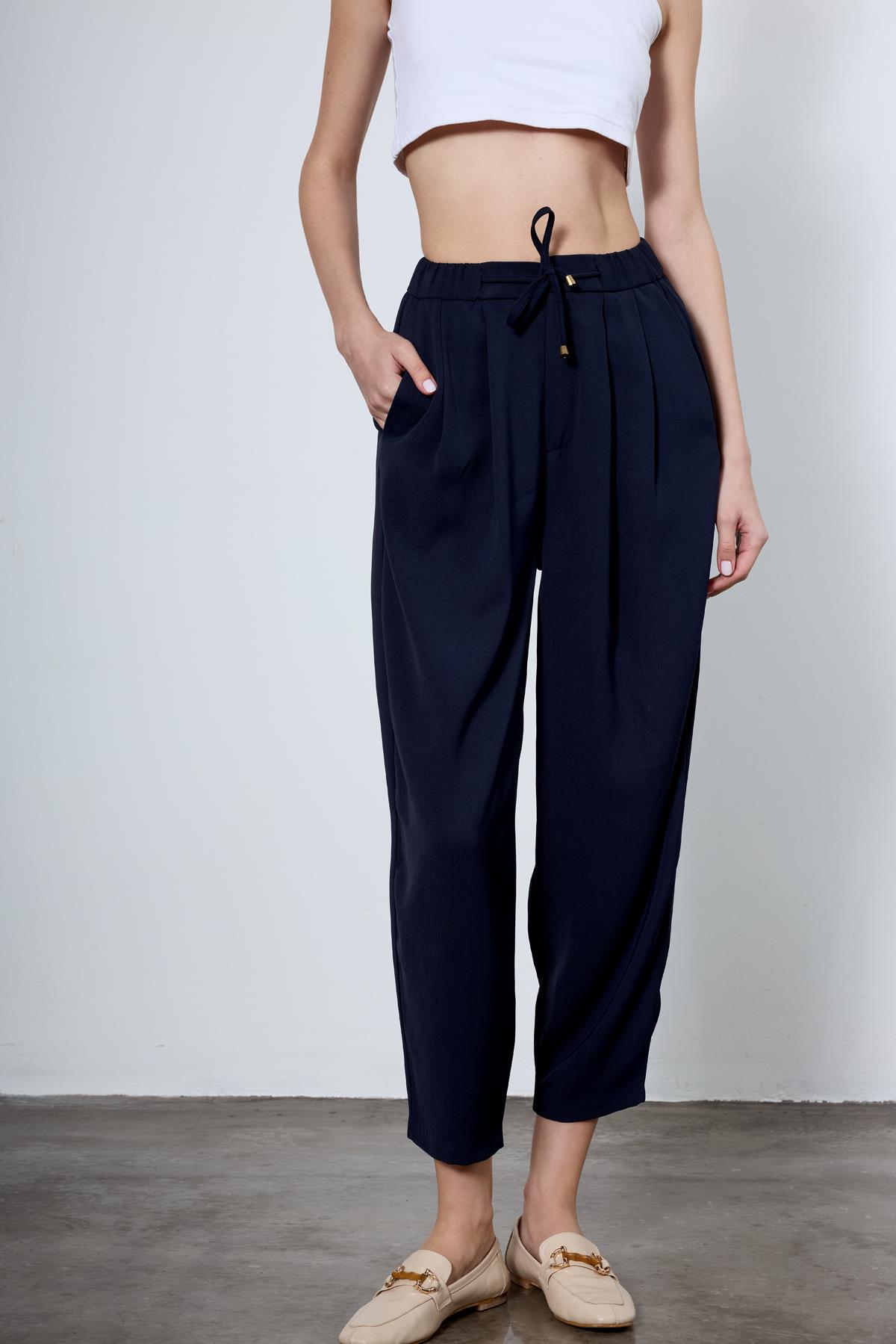 51111 PİLİLİ PANTOLON LACİVERT