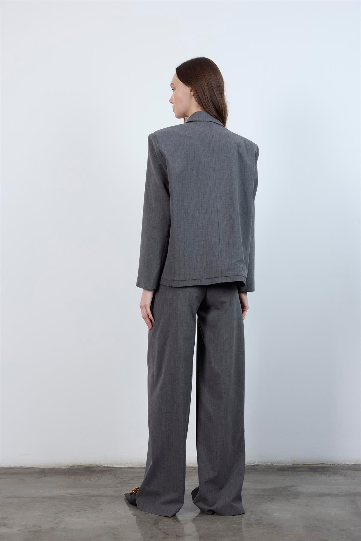 9519 POLİVİSKON CEKET PANTOLON TAKIM ANTRASİT