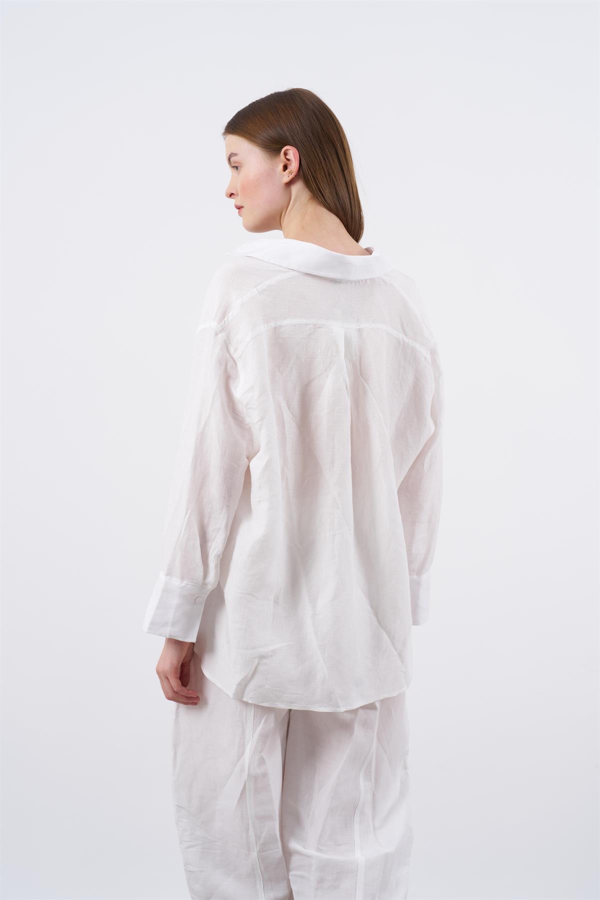 50987 GÖMLEK PANTOLON TAKIM BEYAZ