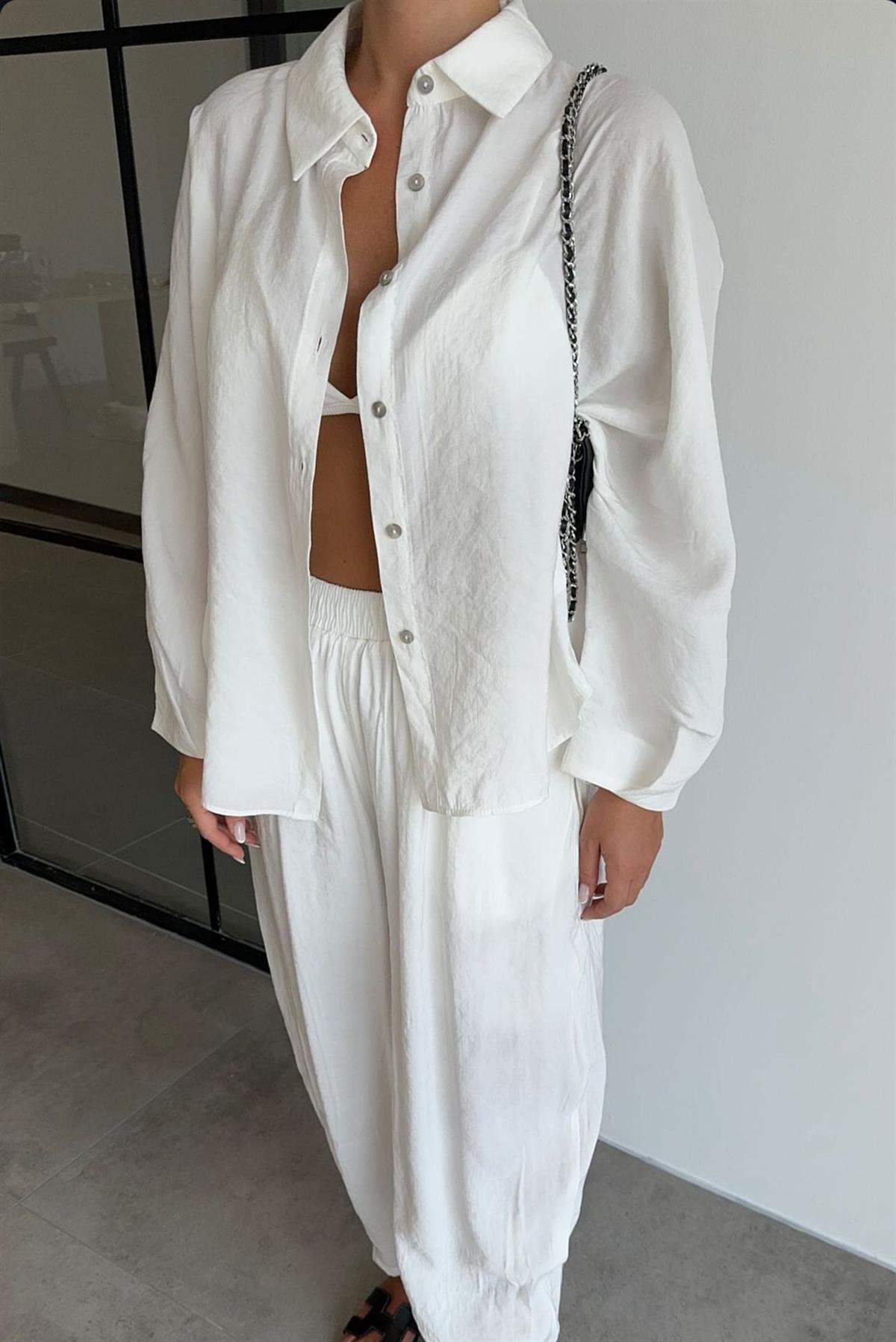 50957 GÖMLEK PANTOLON TAKIM BEYAZ