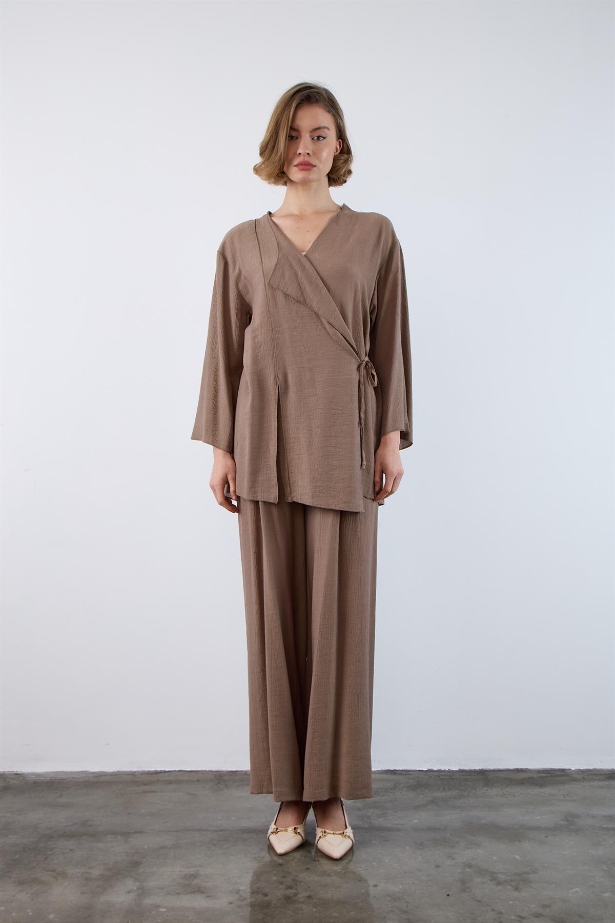 51109 KİMONO TAKIM VİZON