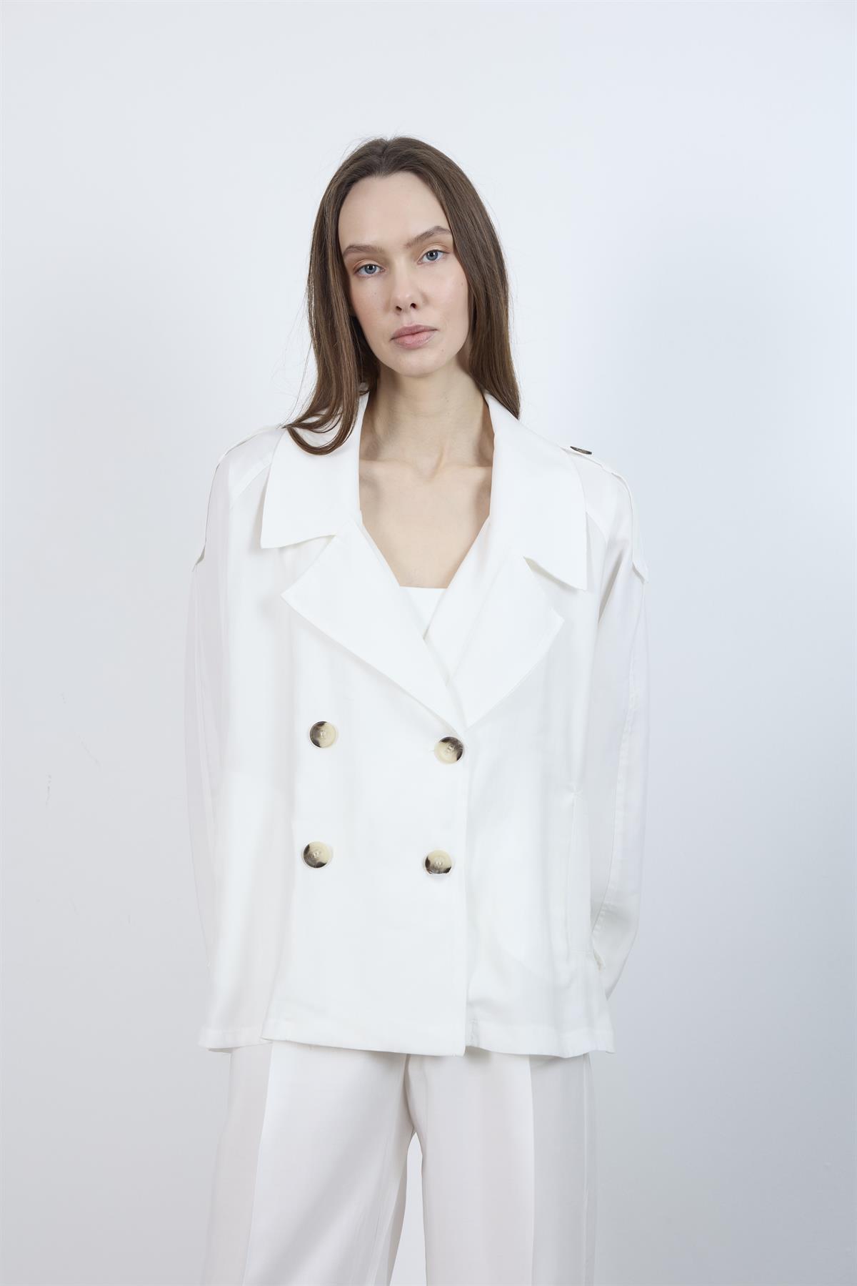 9547 KISA TRENÇ EKRU