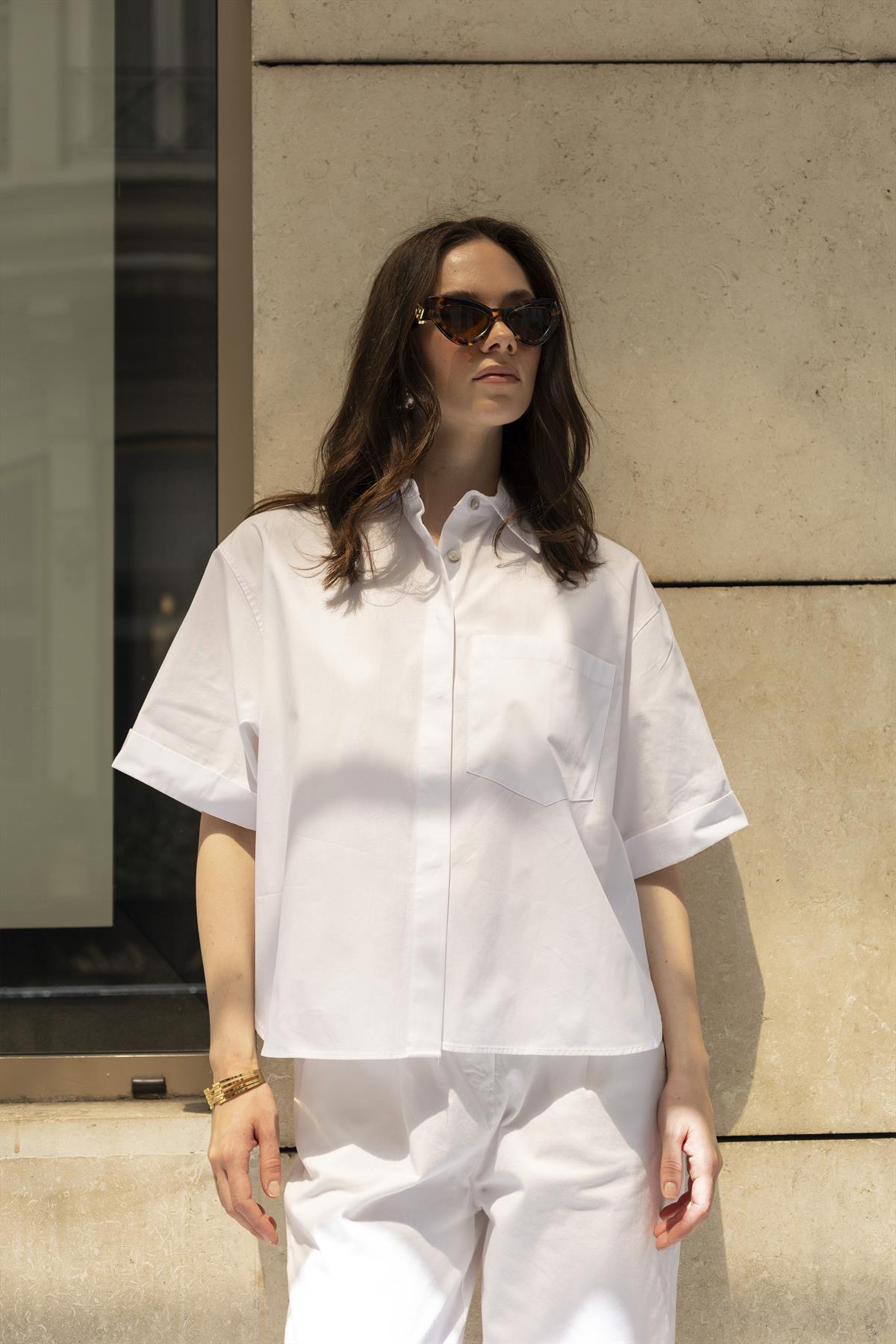 4968 POPLİN GÖMLEK BEYAZ