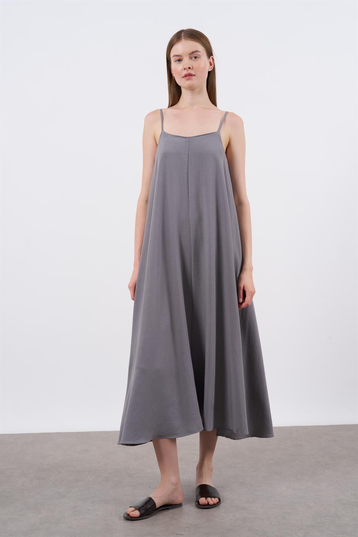 2975 ASKILI ELBİSE GRİ