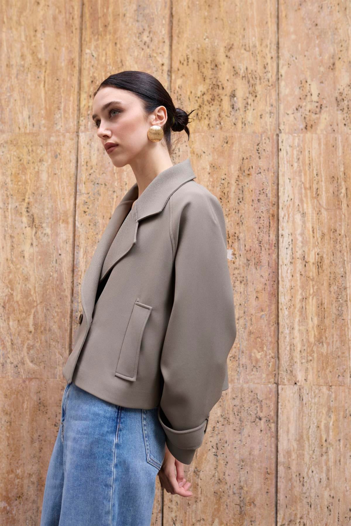 9647 CREP TRENÇ HAKİ