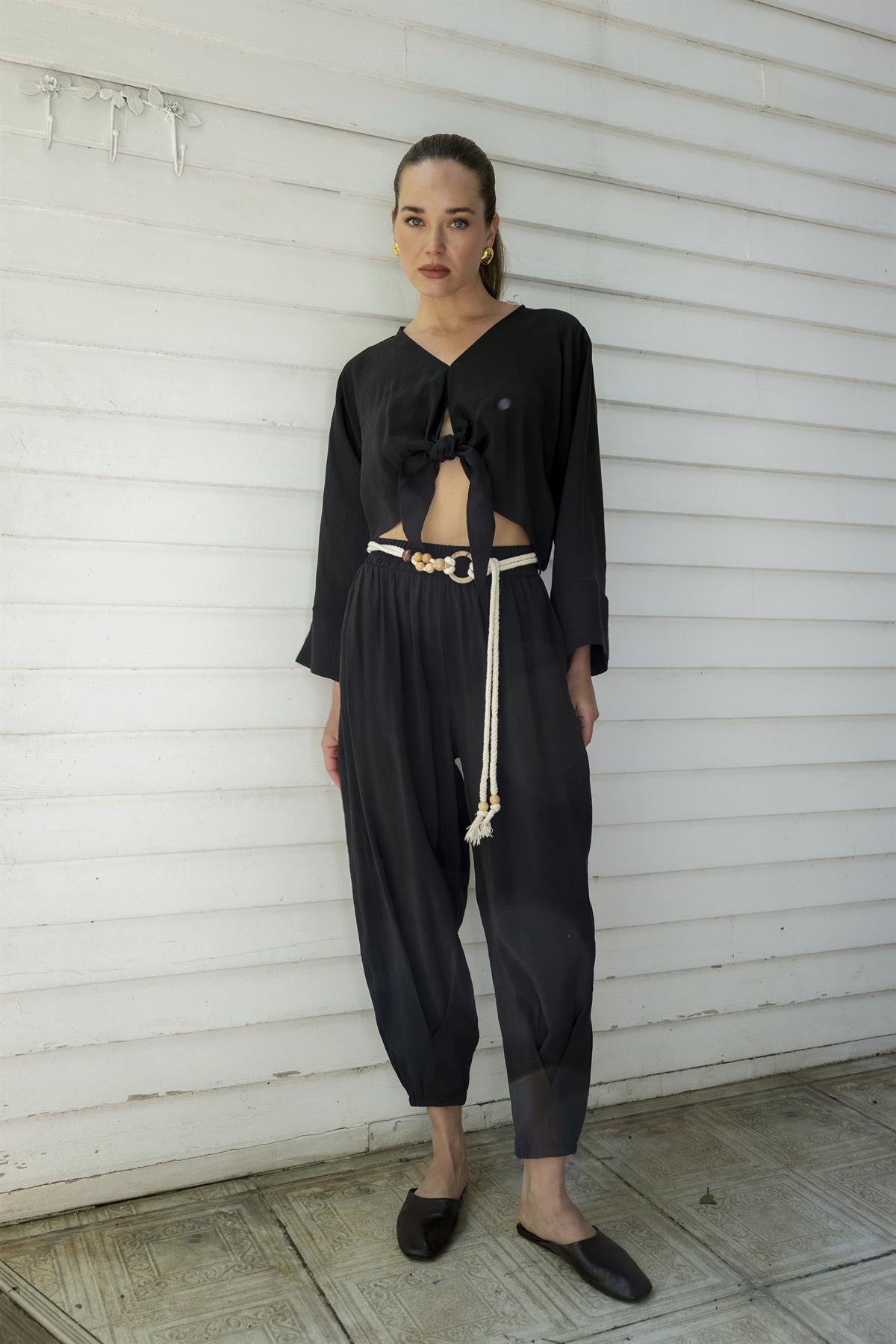 51140 ÖNDEN BAĞLAMALI TAKIM SİYAH