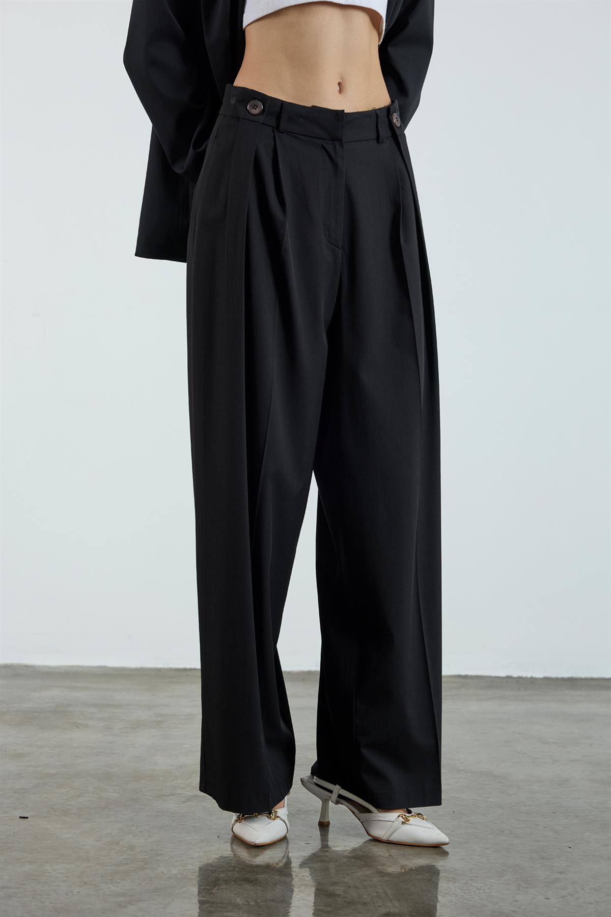 50920 POLİVİSKON PANTOLON SİYAH