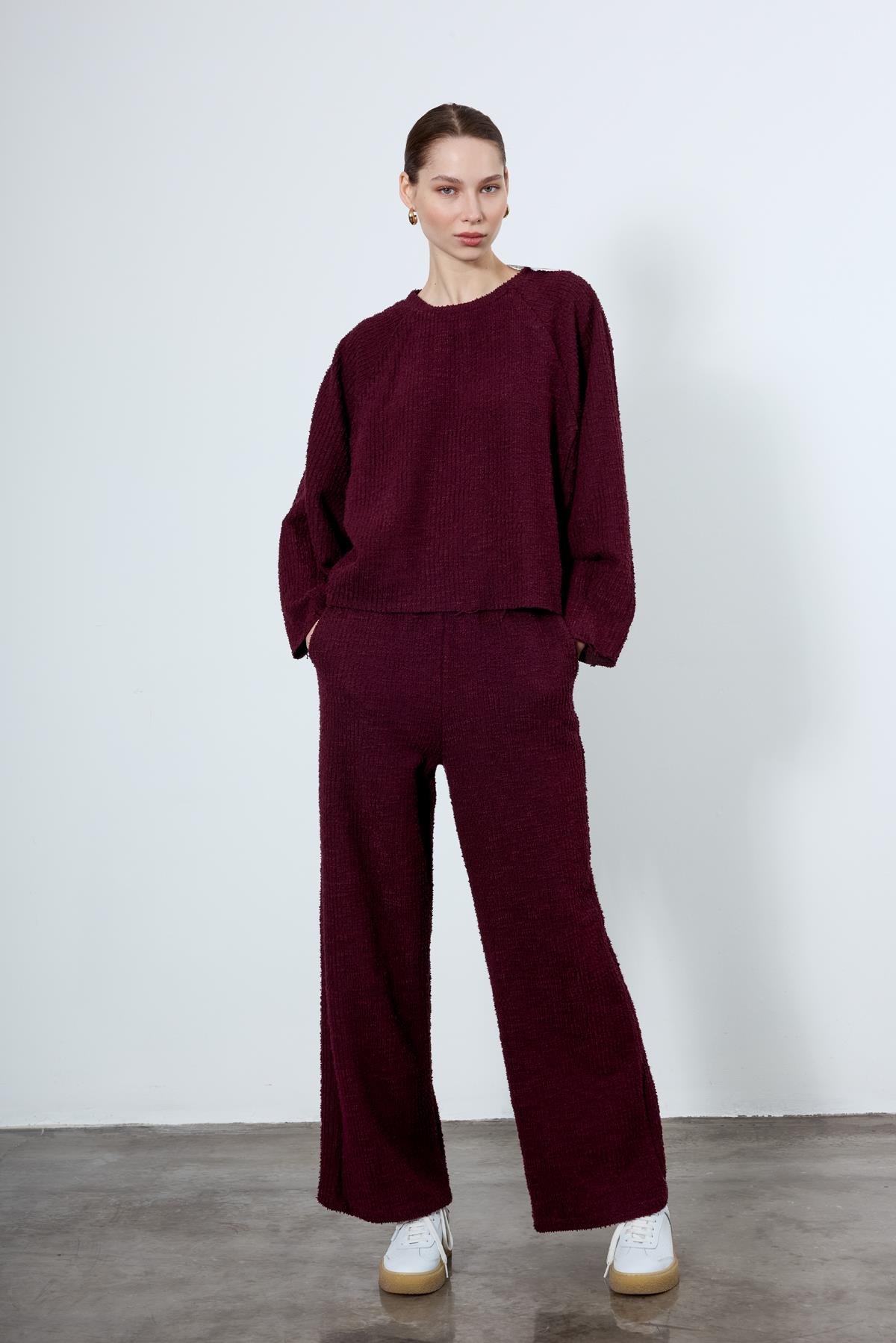 51105 SWEAT PANTOLON TAKIM BORDO