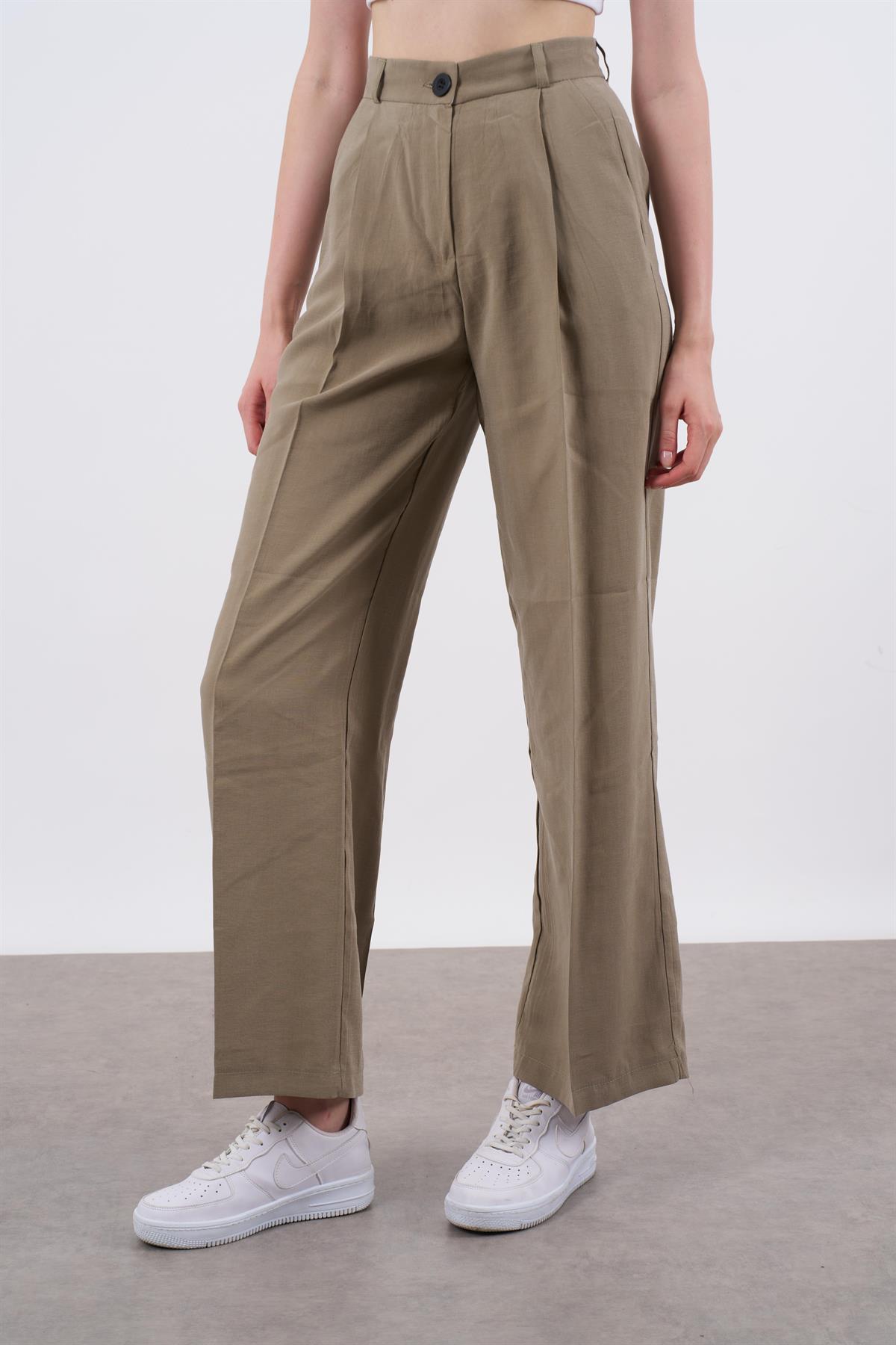 51020 TENCEL PANTOLON HAKİ