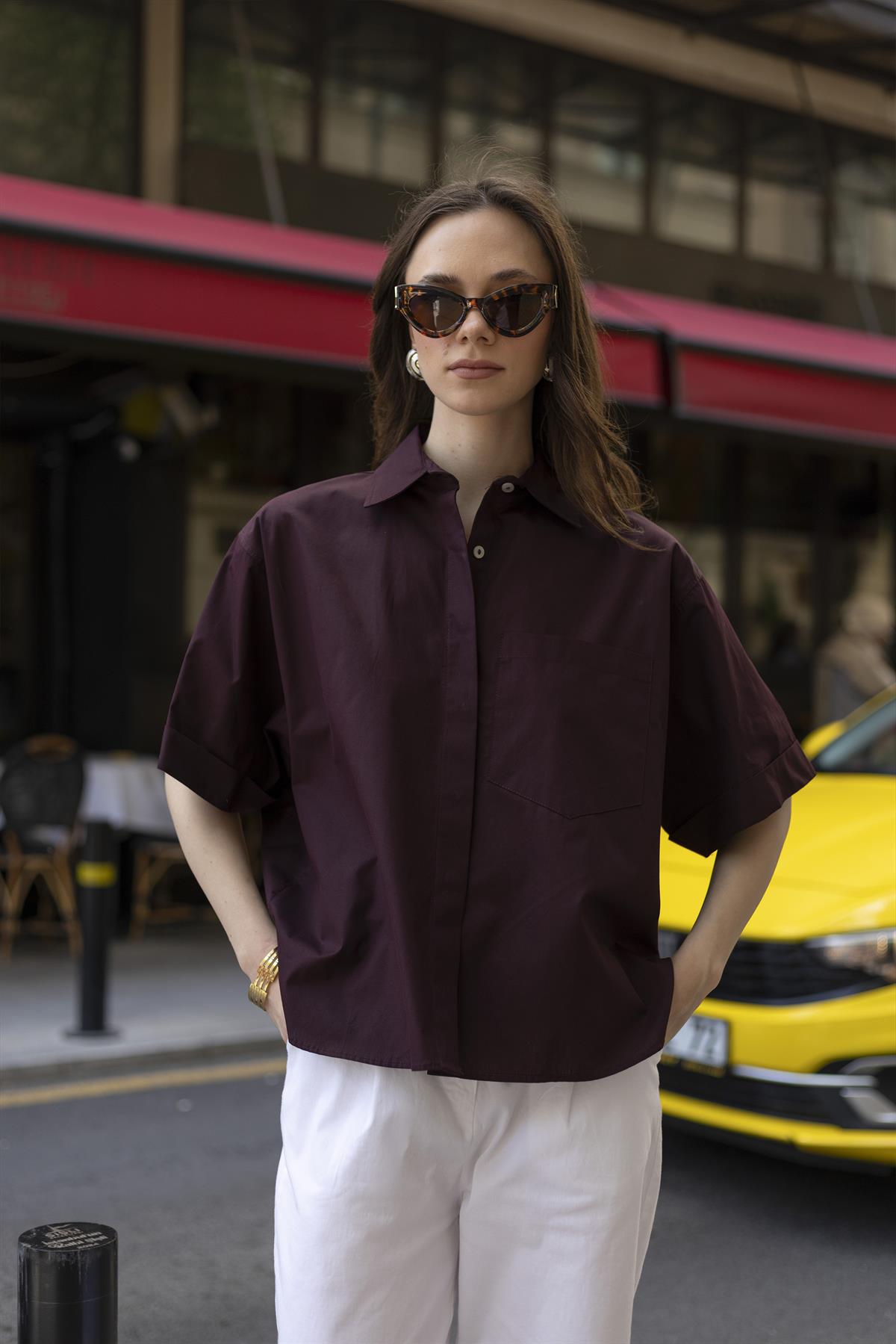 4968 POPLİN GÖMLEK MÜRDÜM