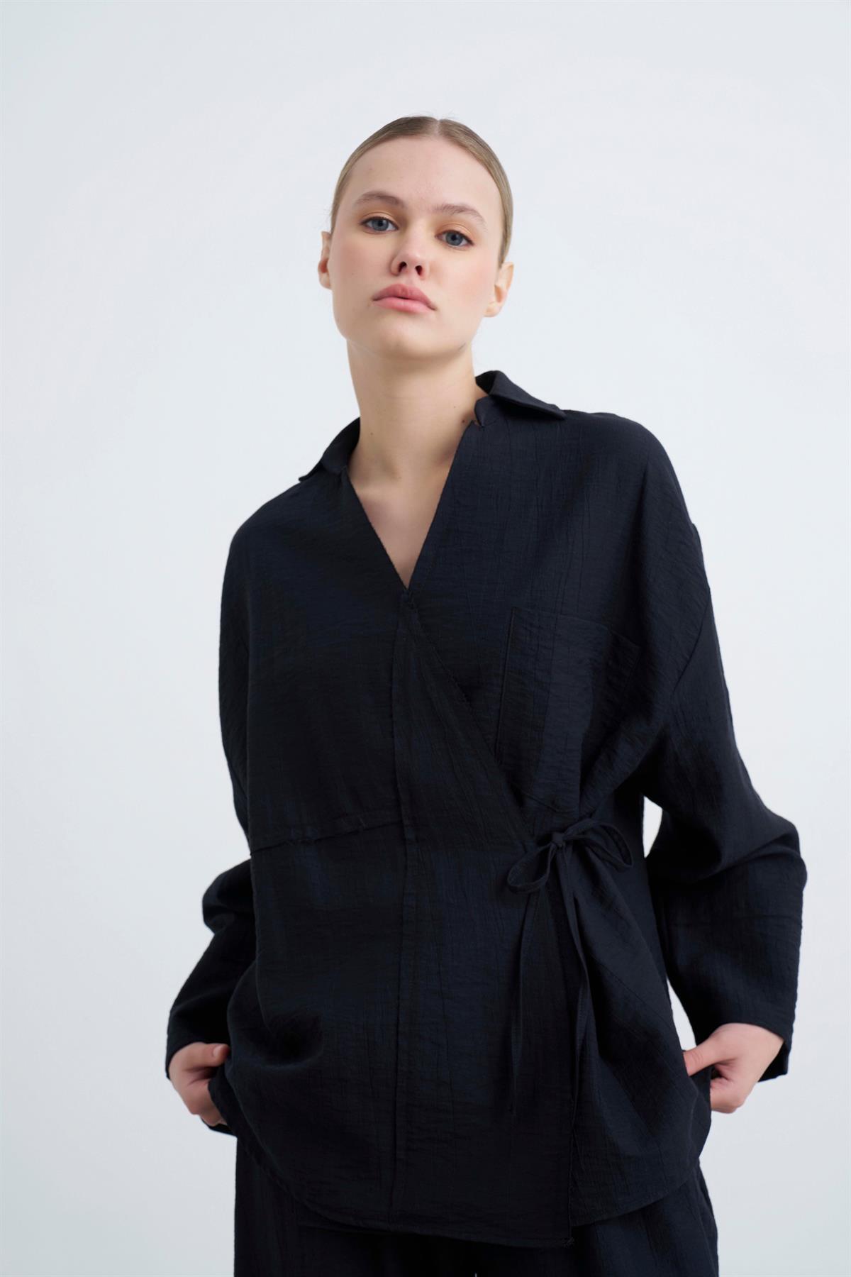 50970 BLUZ PANTOLON TAKIM SİYAH