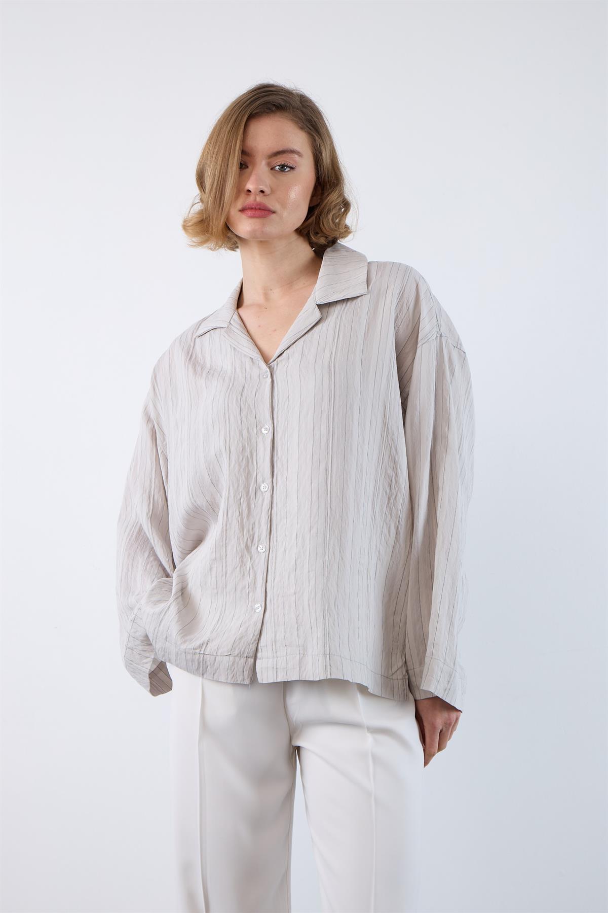 4956 OVERSIZE GÖMLEK TAŞ