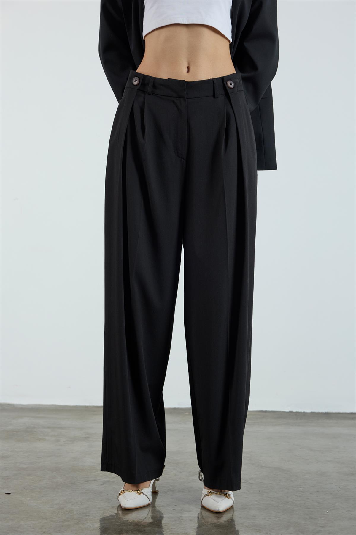 50920 POLİVİSKON PANTOLON SİYAH