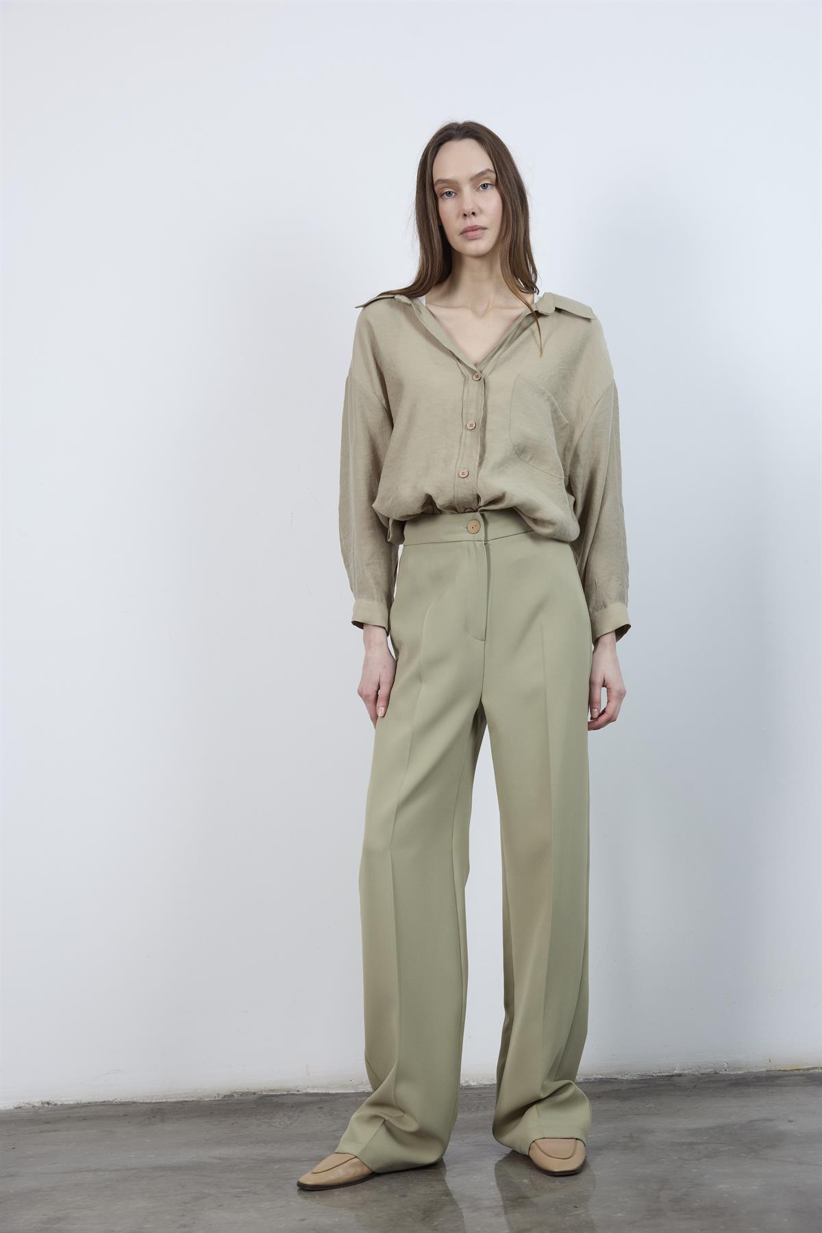 50714 PALAZZO PAÇA PANTOLON AÇIK HAKİ