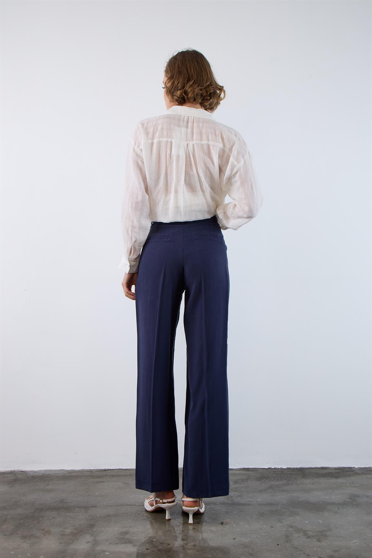 51020 TENCEL PANTOLON LACİVERT