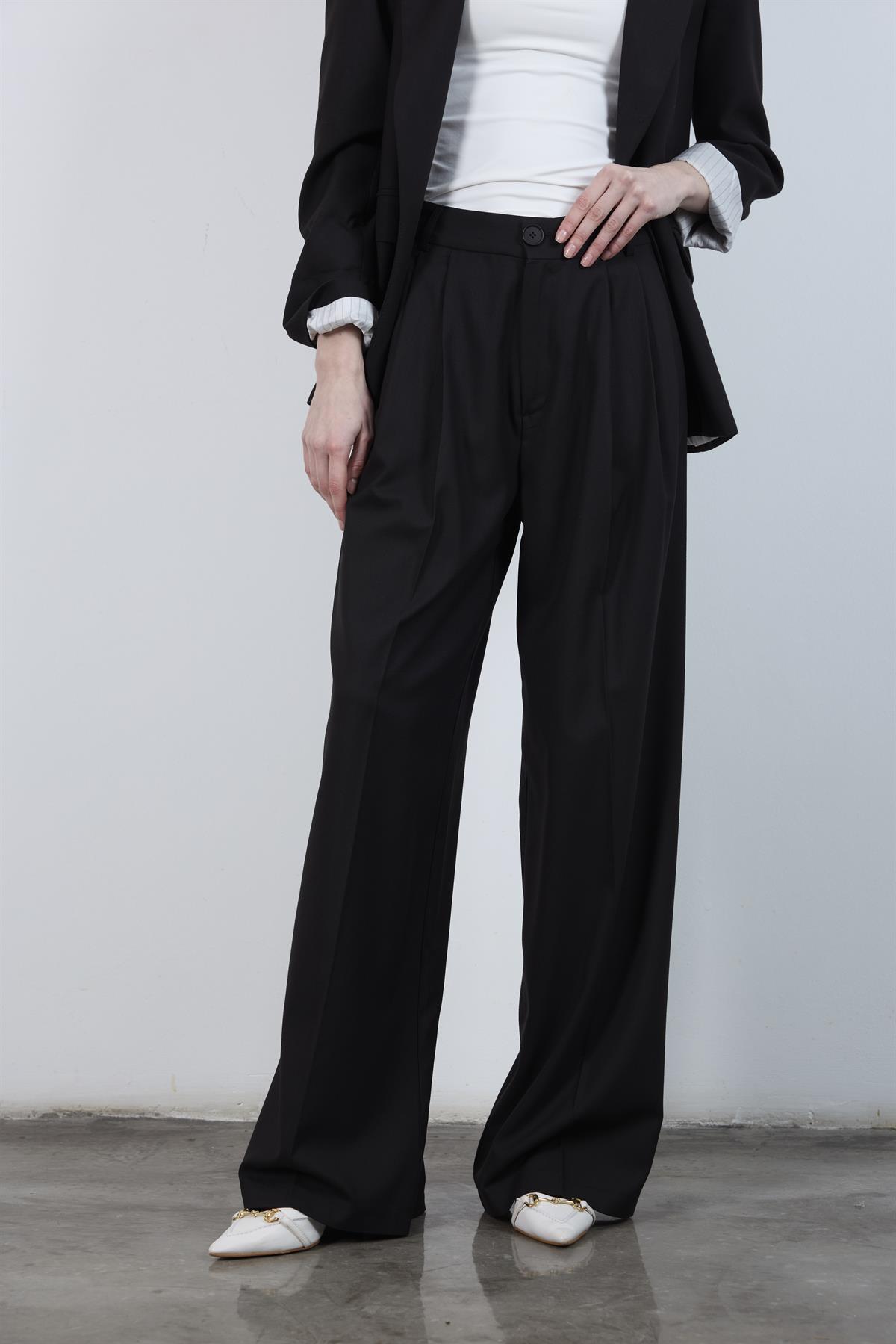 50997 POLİVİSKON PANTOLON SİYAH