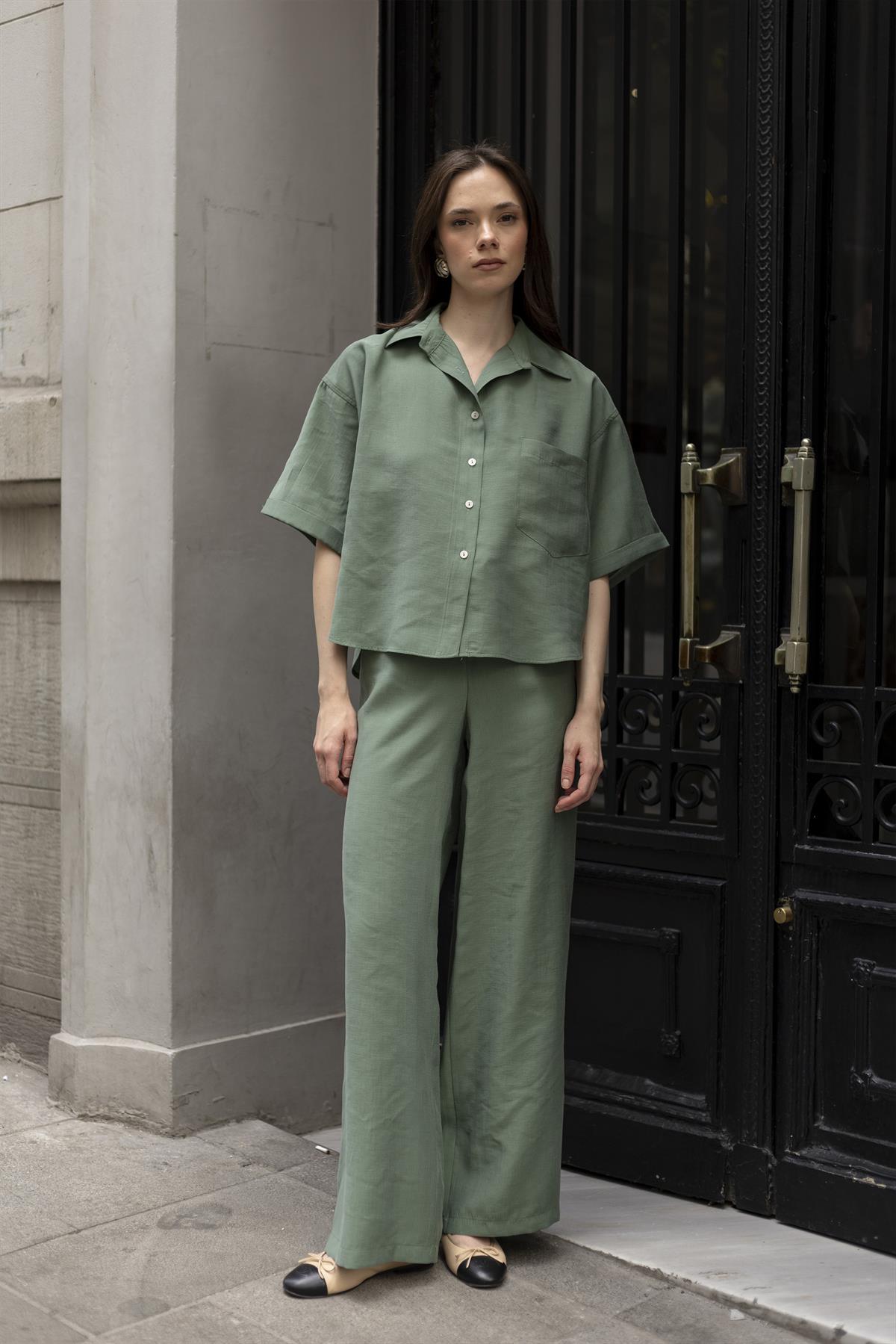 51156 GÖMLEK PANTOLON TAKIM HAKİ