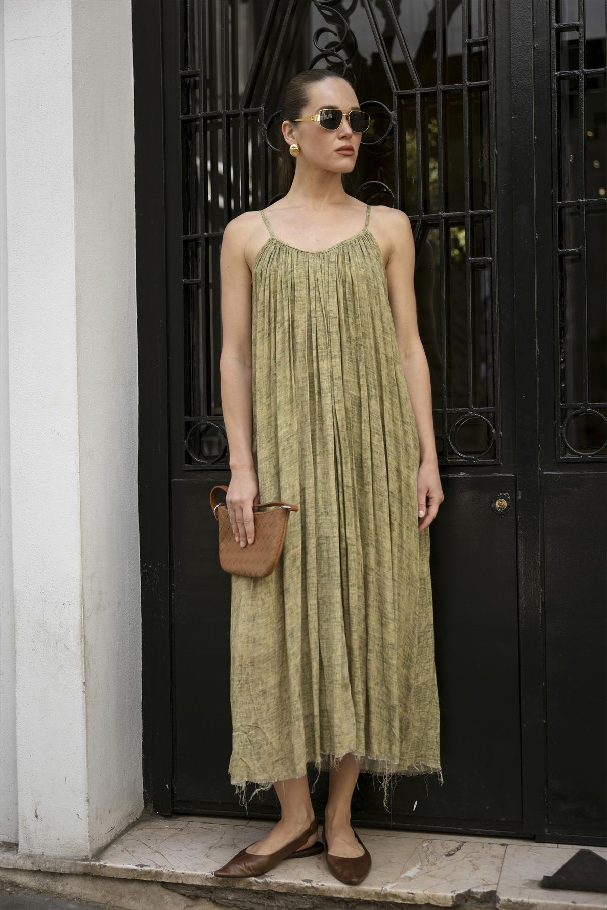 3291 ASKILI ELBİSE (3173) HAKİ