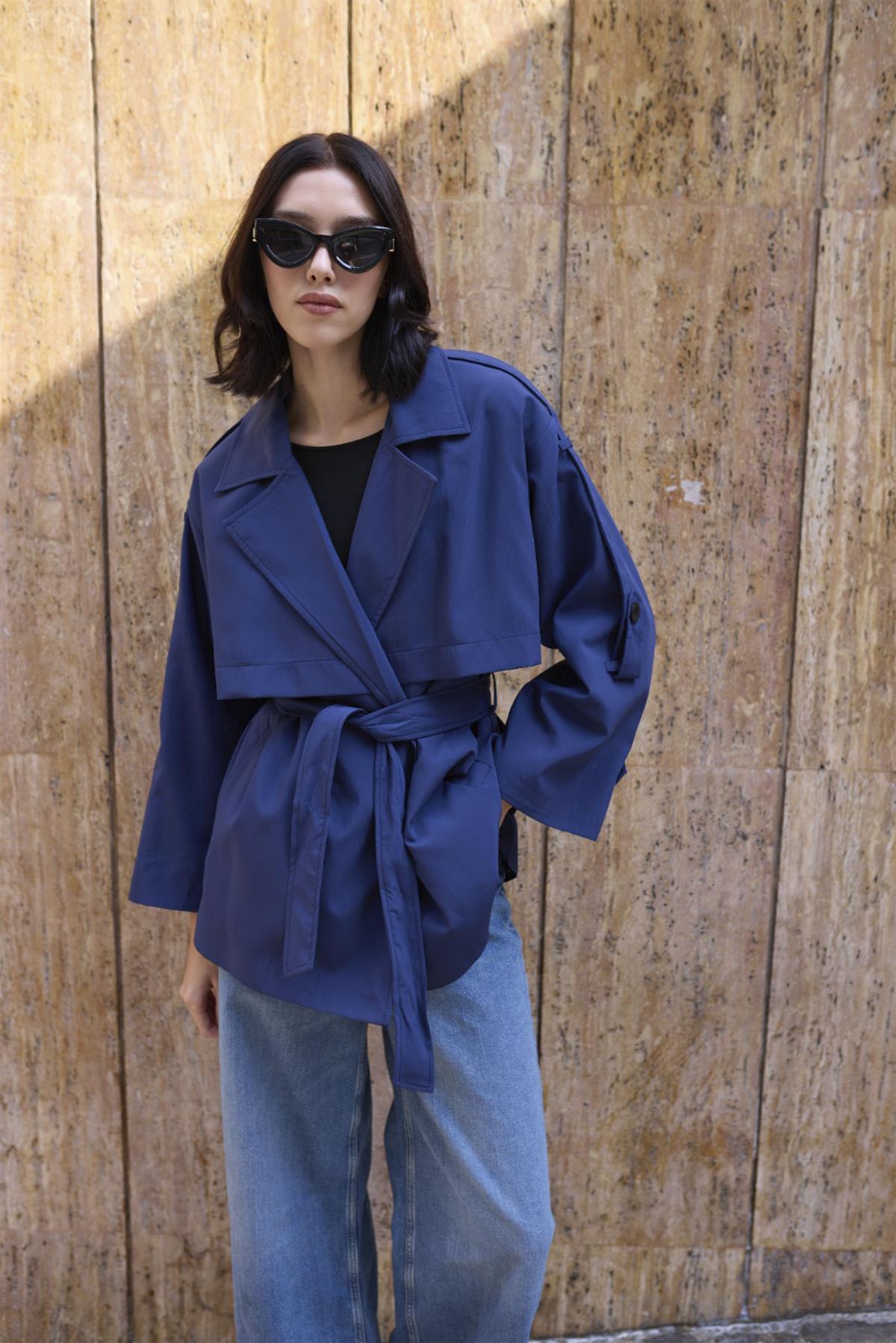 9646 TRENÇ LACİVERT