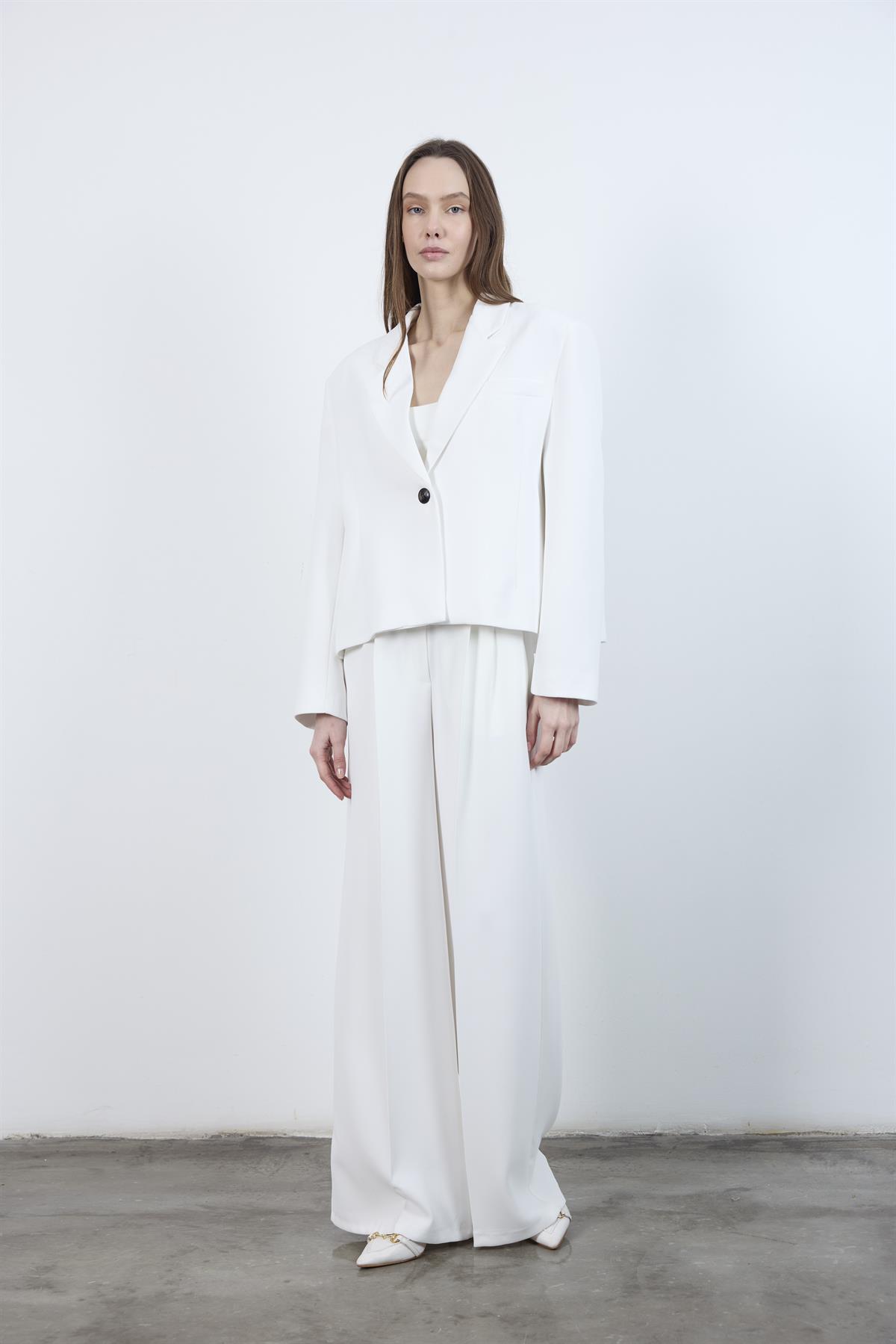 9489 CEKET PANTOLON TAKIM BEYAZ