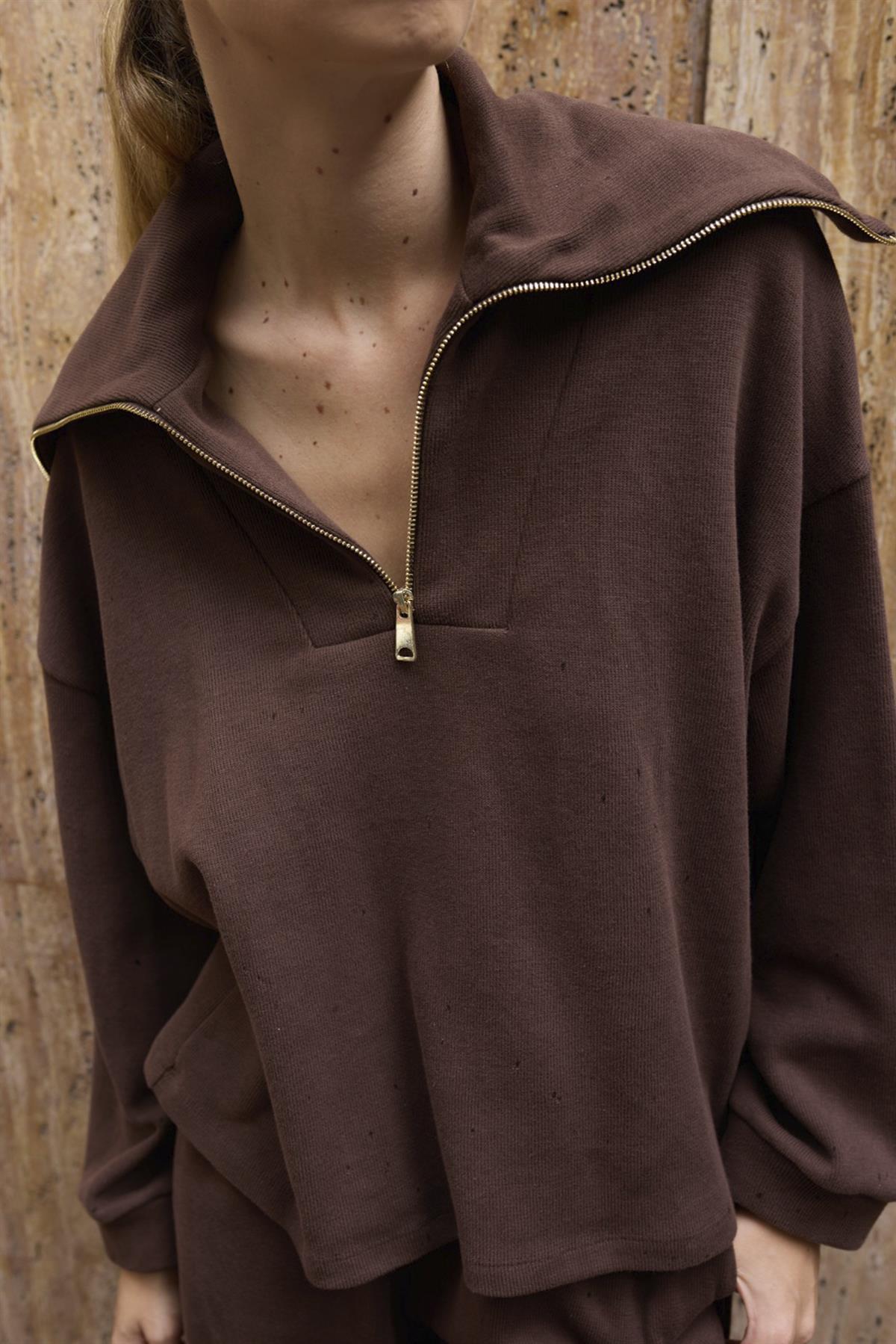 51218 TRİKO TAKIM KAHVE