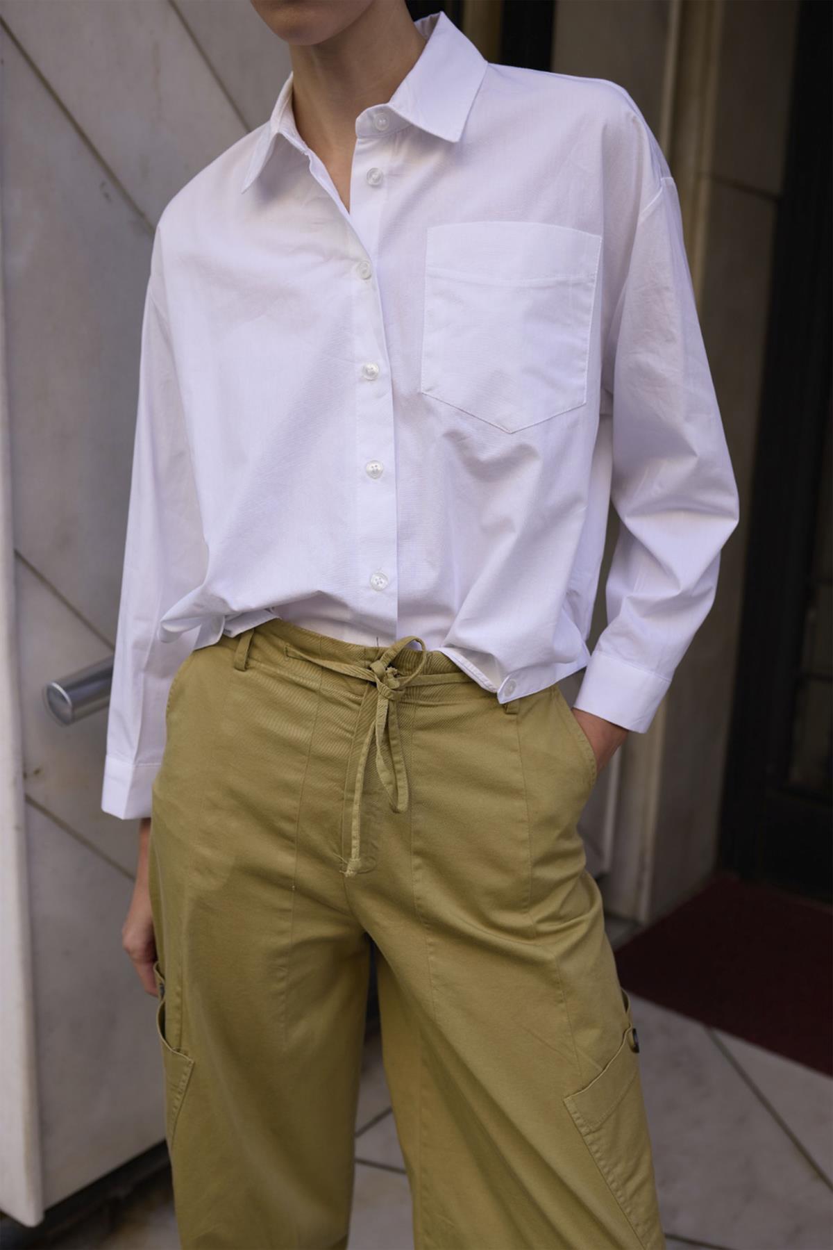 4993 POPLİN GÖMLEK BEYAZ