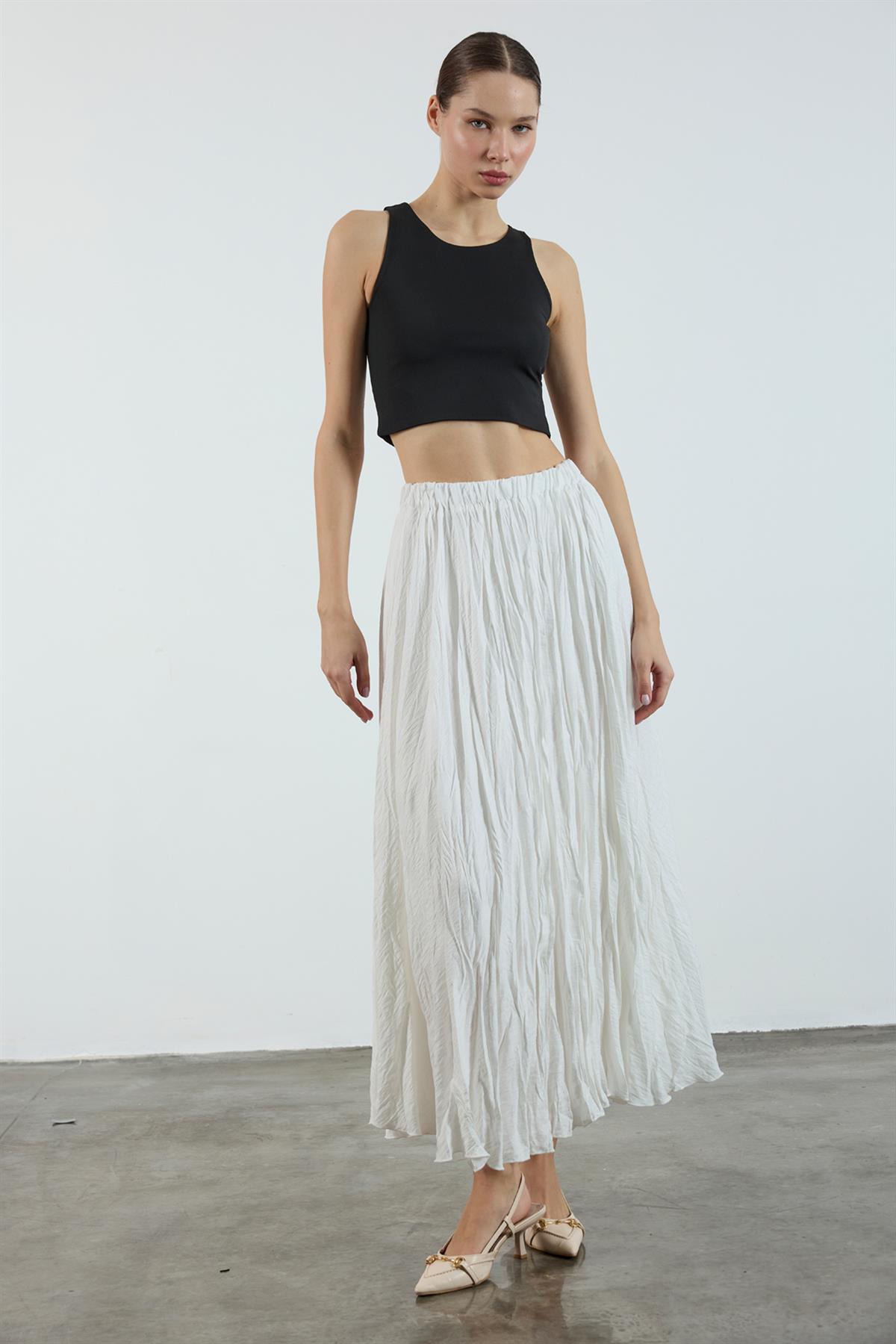 3207 KIRIŞIK ETEK BEYAZ