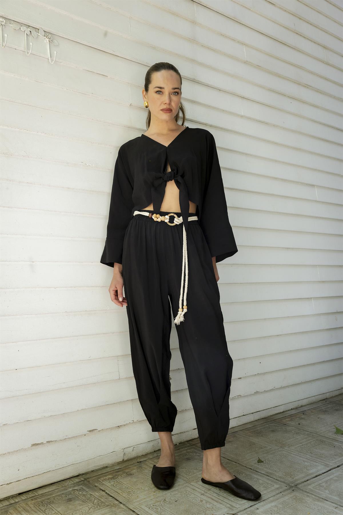 51140 ÖNDEN BAĞLAMALI TAKIM SİYAH