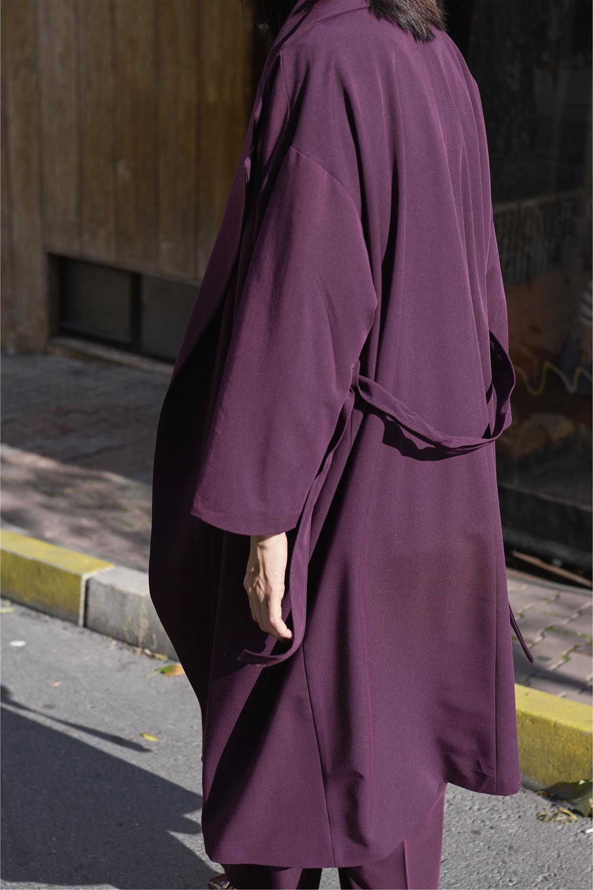 9617 POLİVİSKON UZUN TRENÇ MÜRDÜM