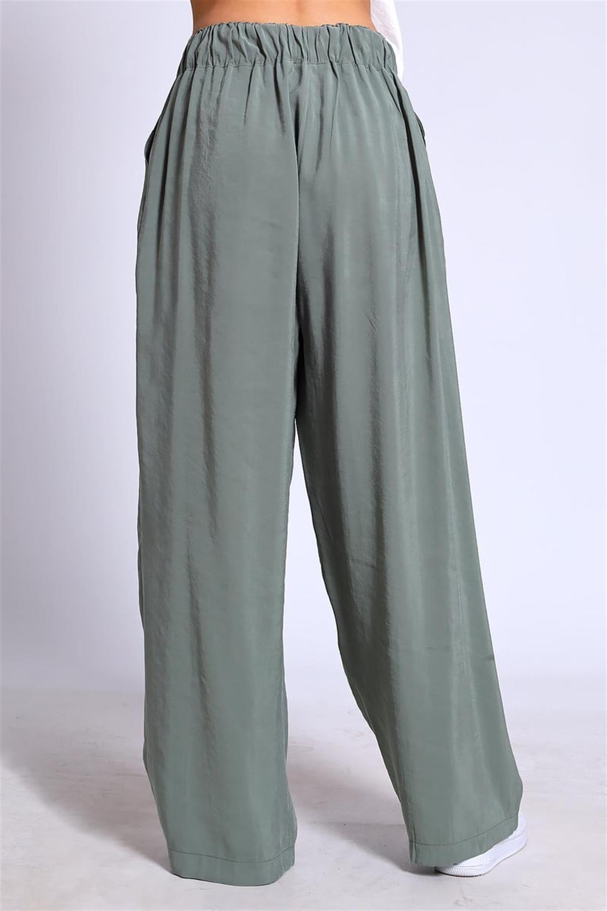 50962 LASTİKLİ PANTOLON ÇAĞLA YEŞİL