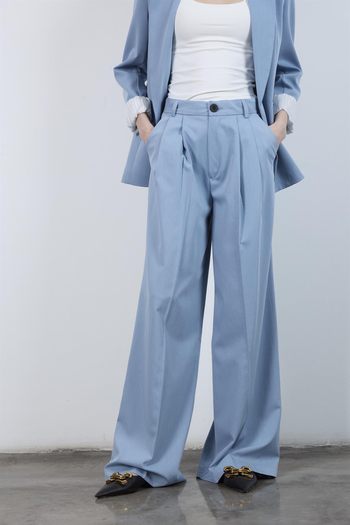 50997 POLİVİSKON PANTOLON MAVİ