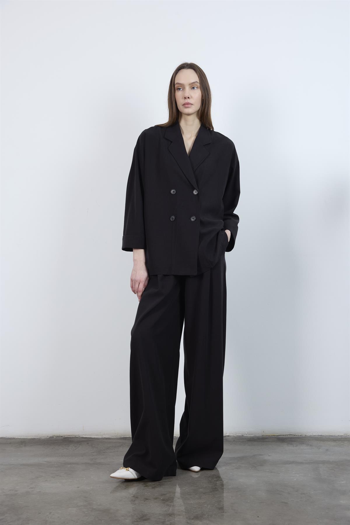 9545 CEKET PANTOLON TAKIM SİYAH