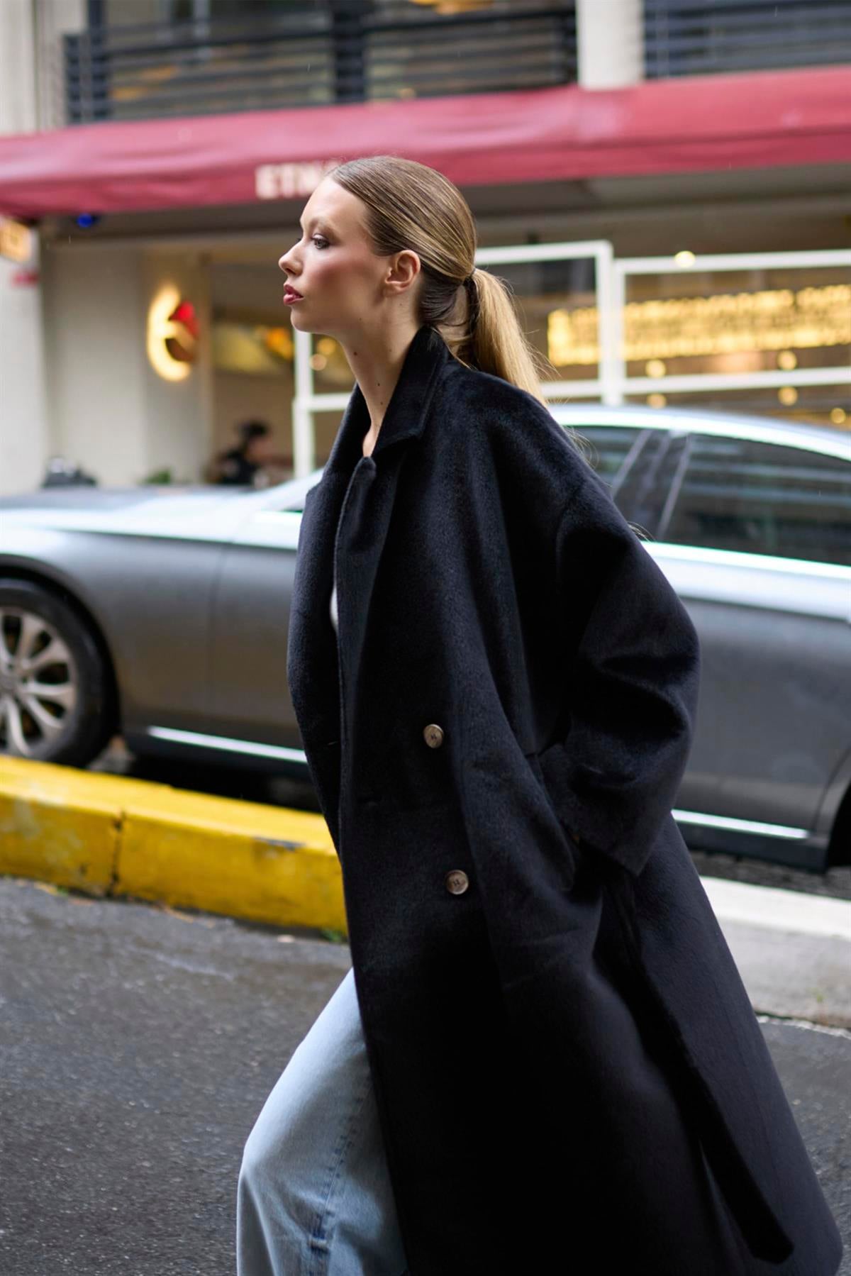 9610 PELUŞ TRENÇ SİYAH