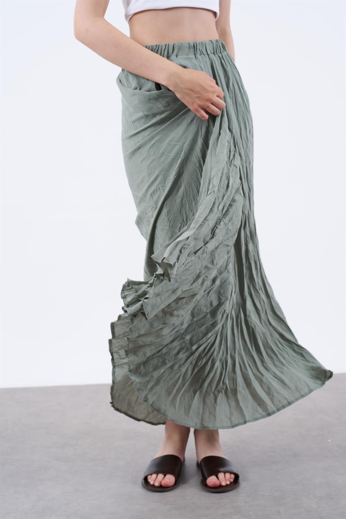 3207 KIRIŞIK ETEK ÇAĞLA YEŞİL