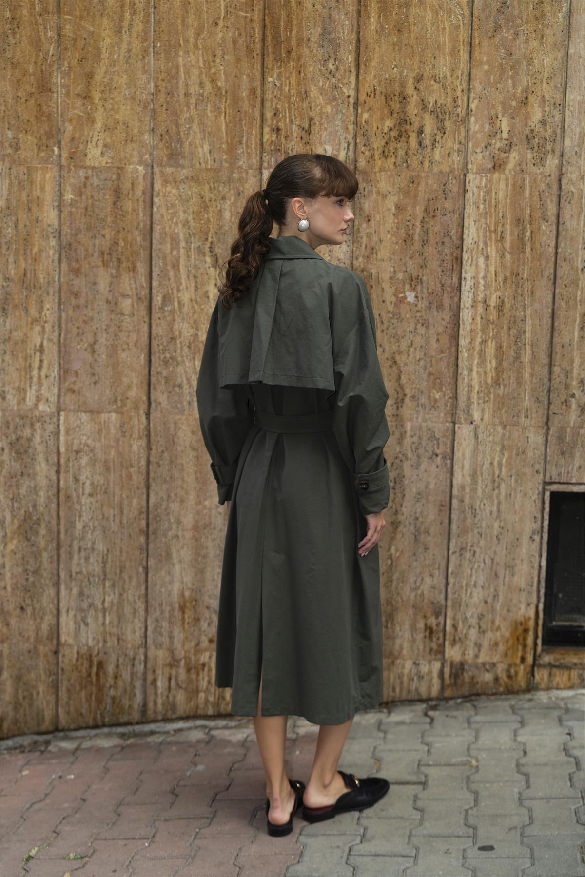 9605 UZUN TRENÇ HAKİ