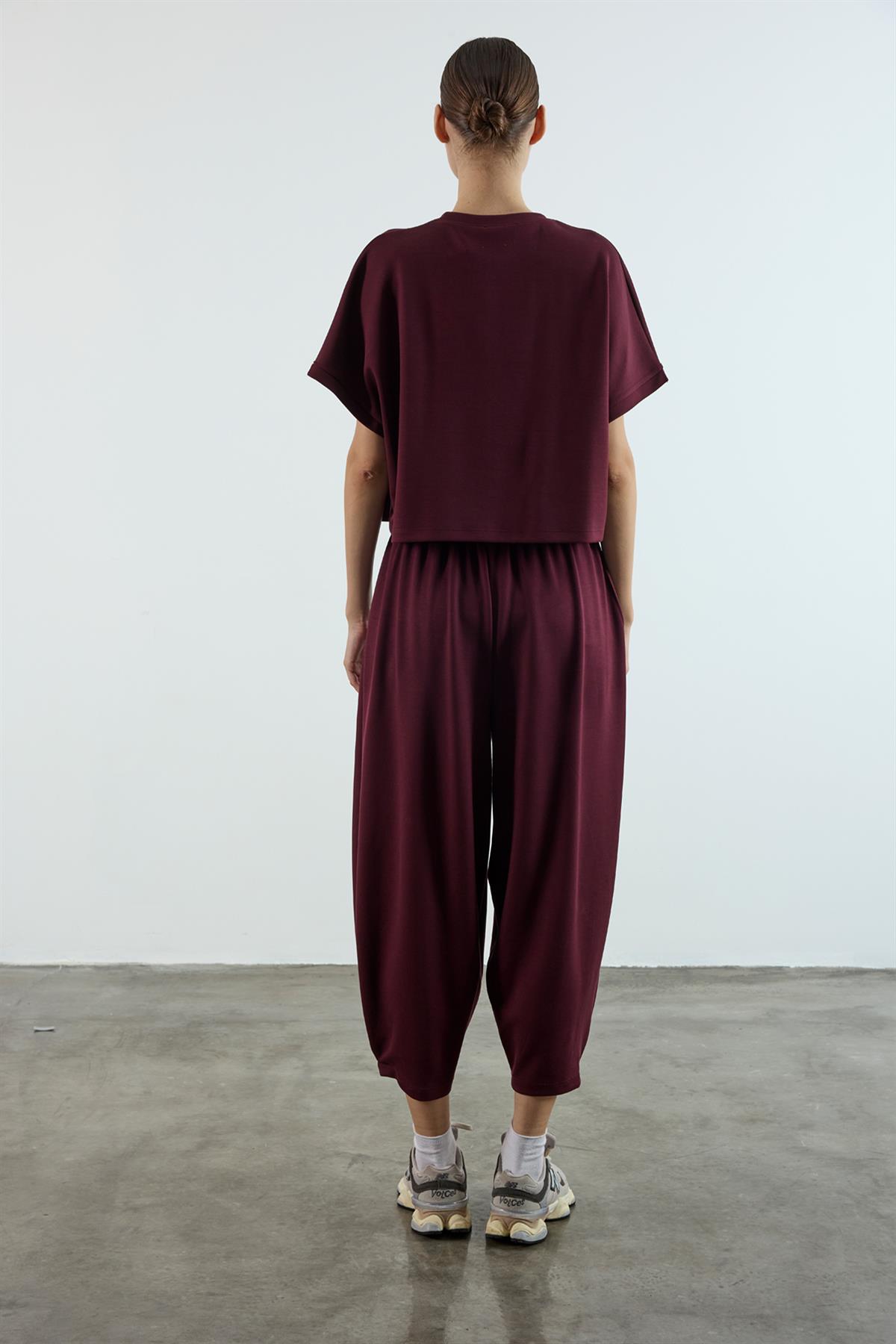 50986 TİŞÖRT PANTOLON TAKIM BORDO