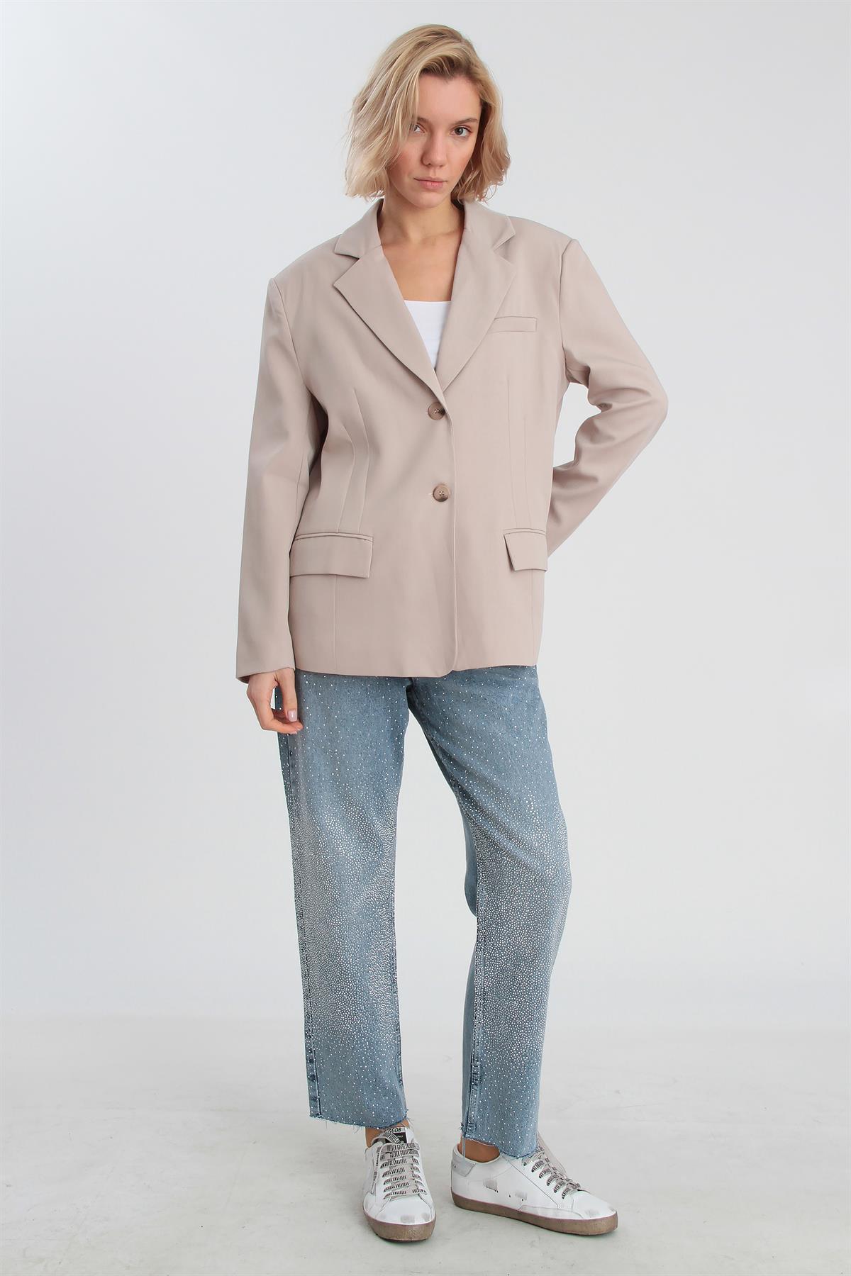 9281 POLİVİSKON CEKET VİZON