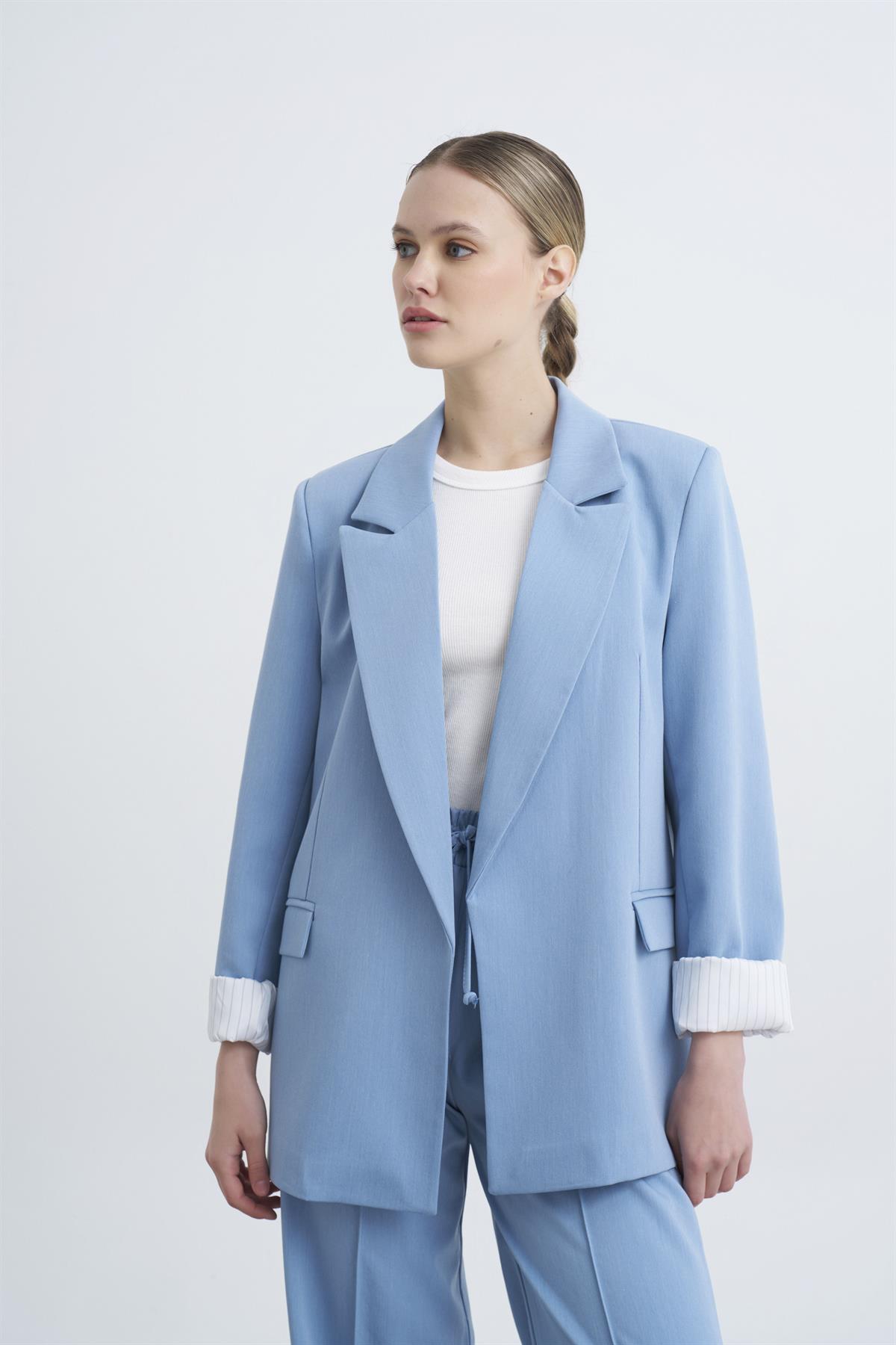 9300 POLİVİSKON CEKET AÇIK MAVİ